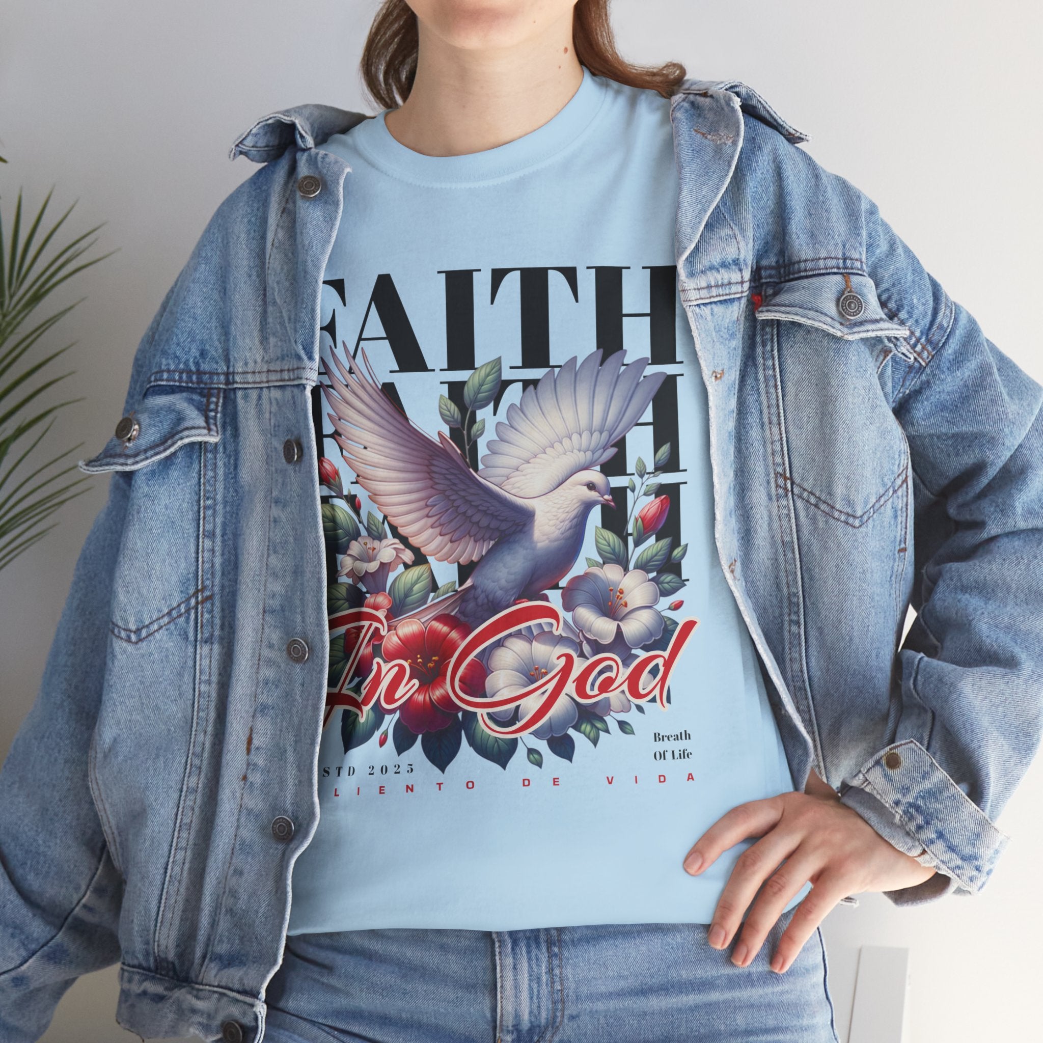 Wings of Grace - (UNISEX) Heavy Cotton Tee - Aliento De Vida