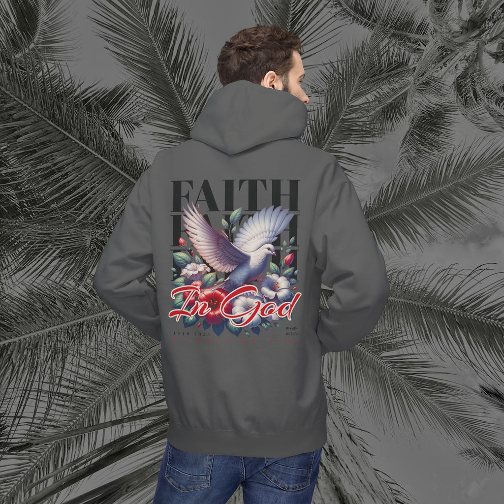 Wings of Grace - (UNISEX) Midweight Fleece Hoodie- Aliento De Vida