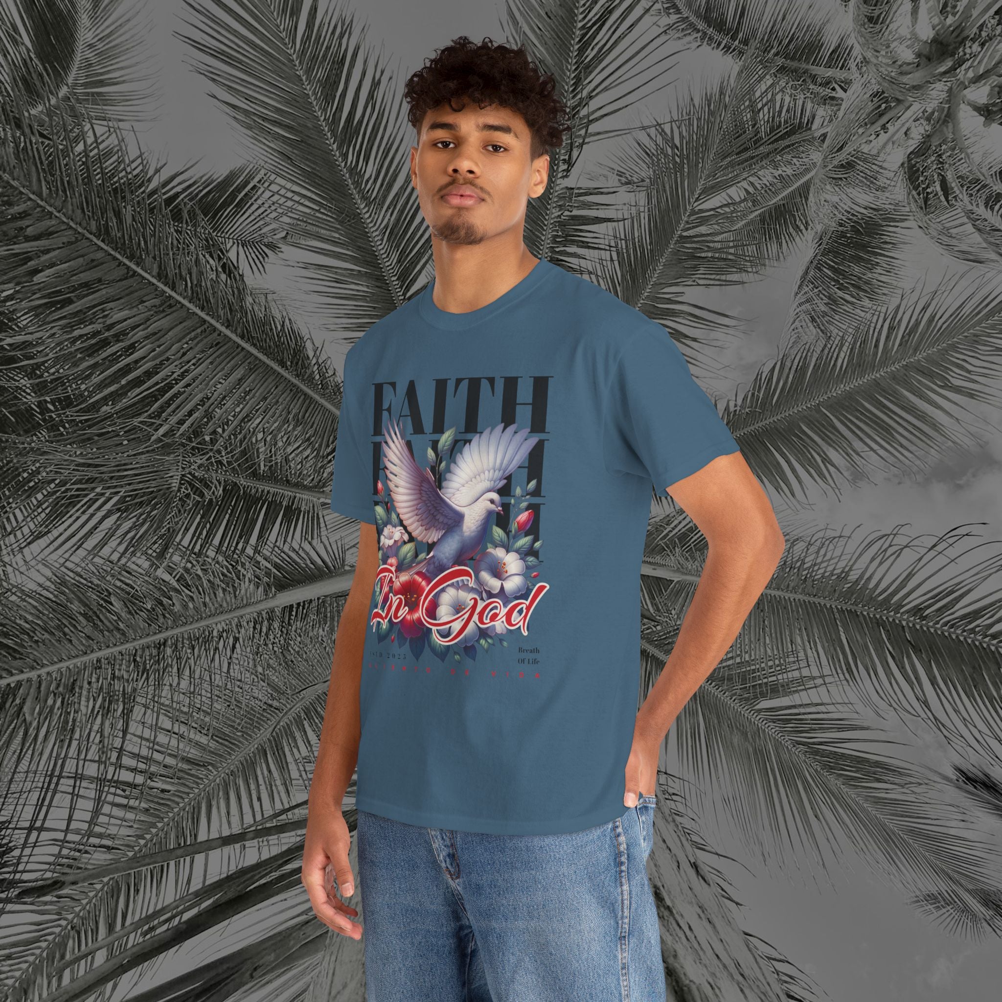 Wings of Grace - (UNISEX) Heavy Cotton Tee - Aliento De Vida