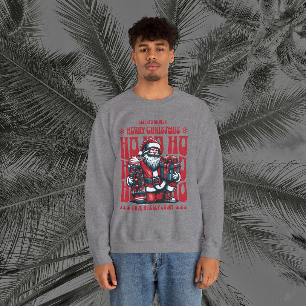 Naughty by Nature, Santa by Choice - (UNISEX) Cozy Crewneck Sweatshirt - Aliento De Vida