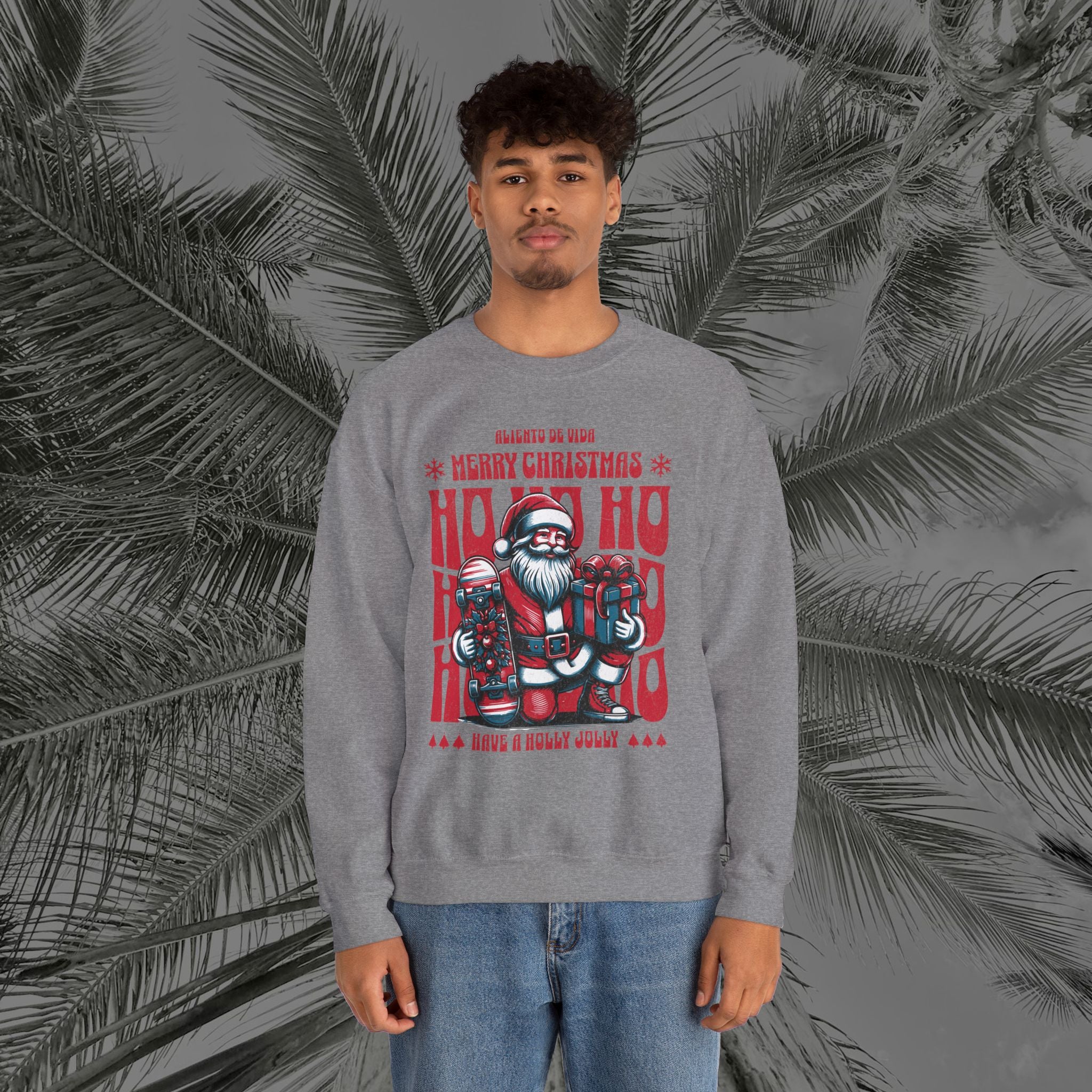 Naughty by Nature, Santa by Choice - (UNISEX) Cozy Crewneck Sweatshirt - Aliento De Vida