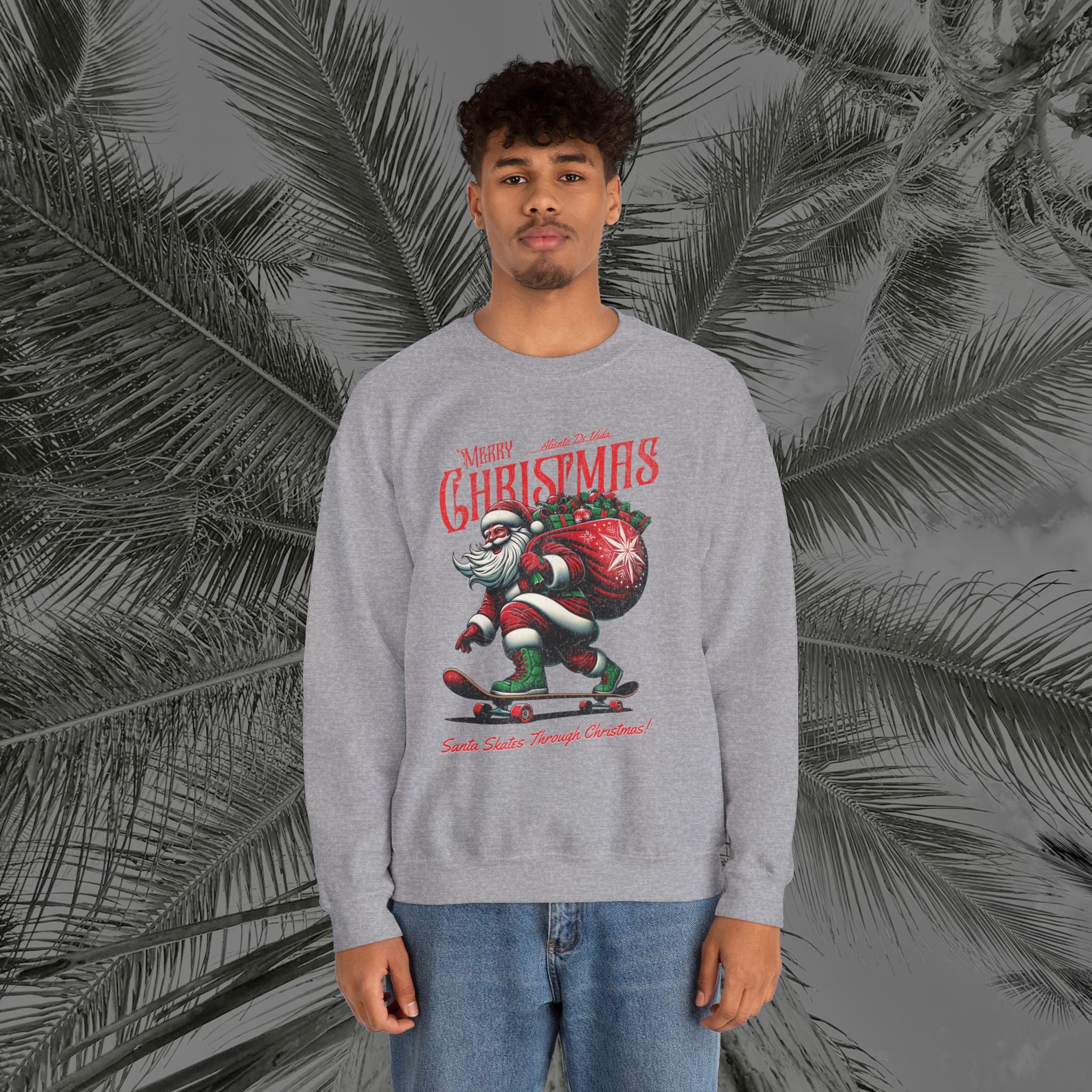Merry Kickmas - (UNISEX) Cozy Crewneck Sweatshirt - Aliento De Vida