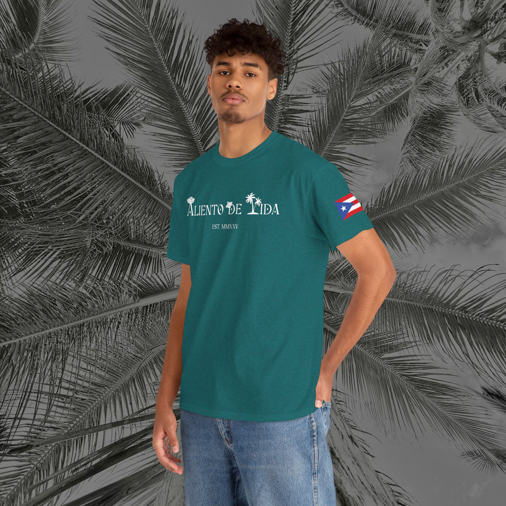 Borikén Sunrise - PR COLLECTION - (UNISEX) Heavy Cotton Tee - Aliento De Vida