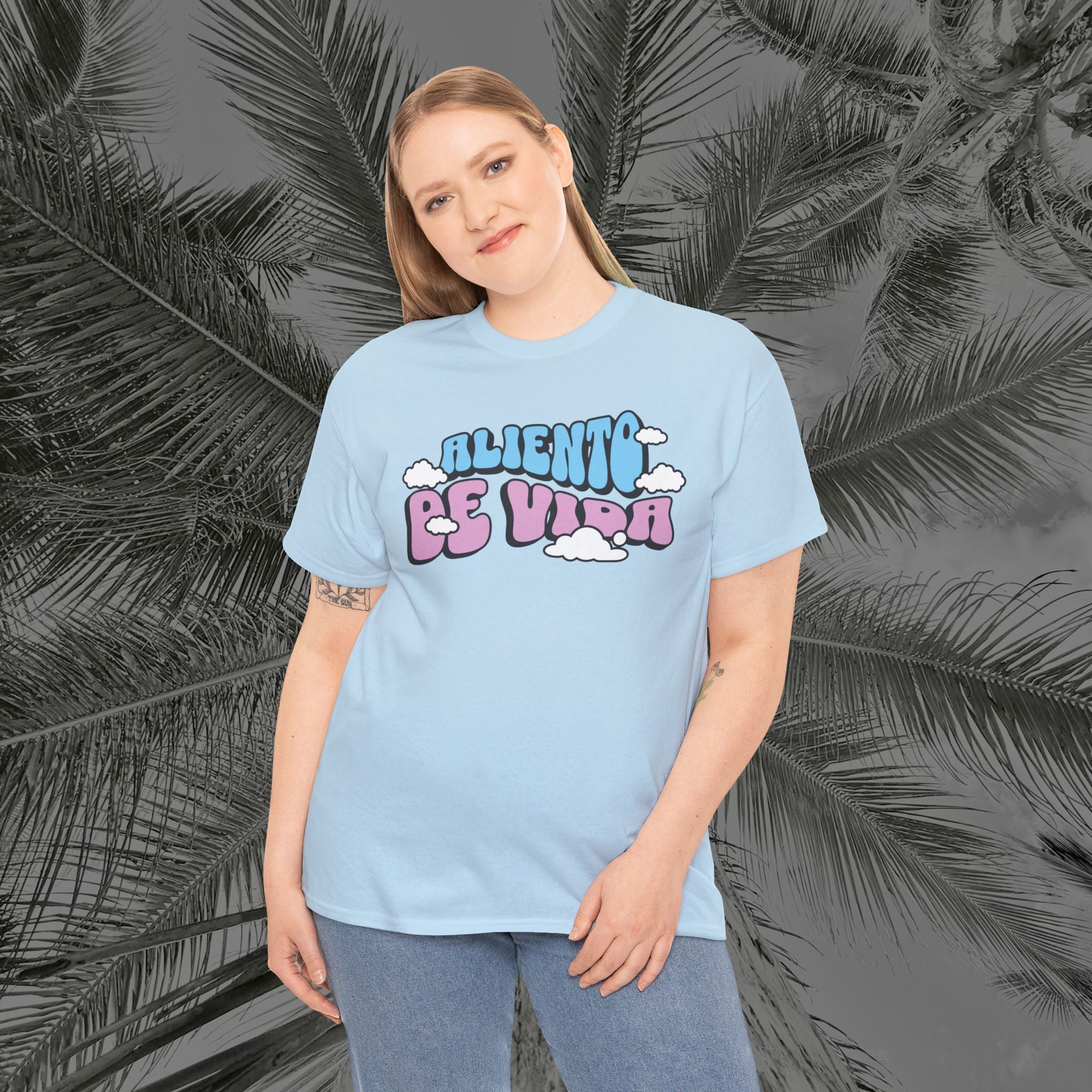 Clouds #3 - (UNISEX) Heavy Cotton T-Shirt - Aliento De Vida