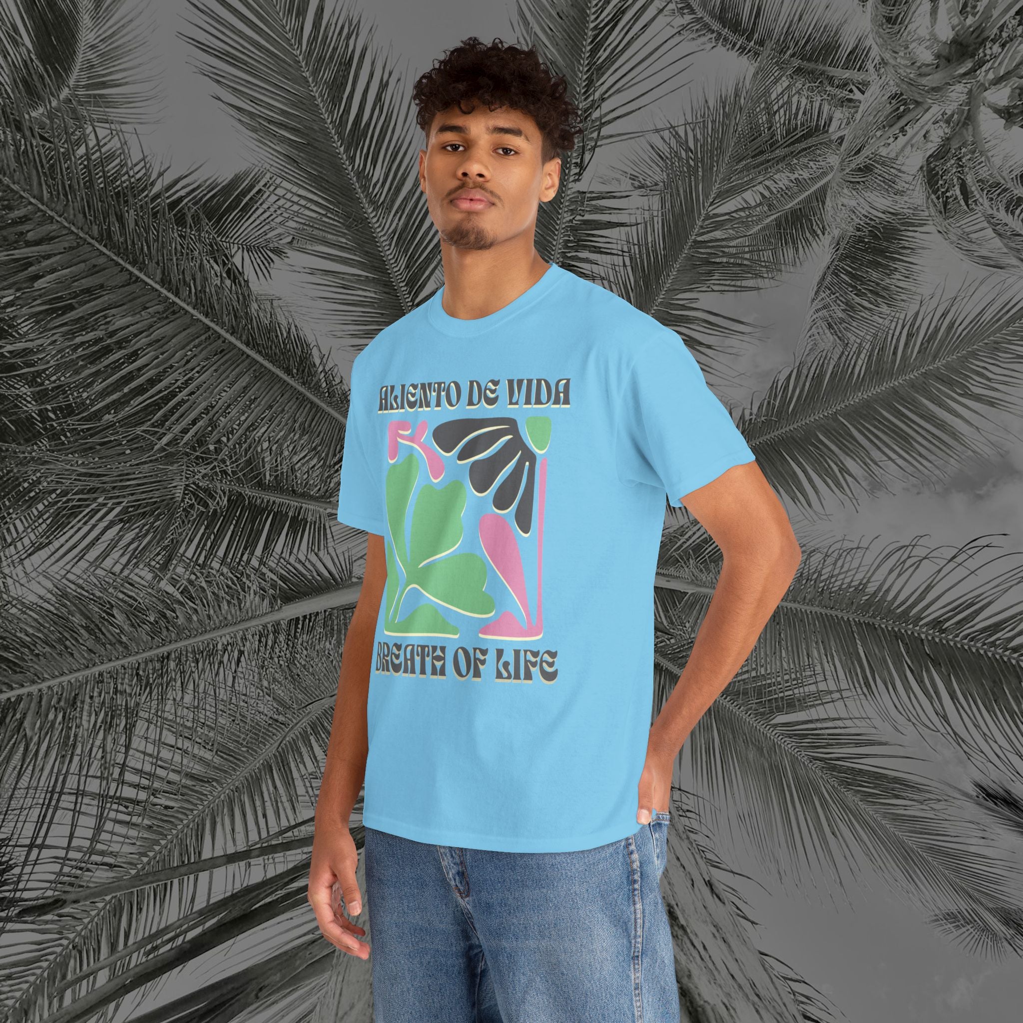 One Breath, Infinite Bloom #2 - (UNISEX) Heavy Cotton T-Shirt - Aliento De Vida