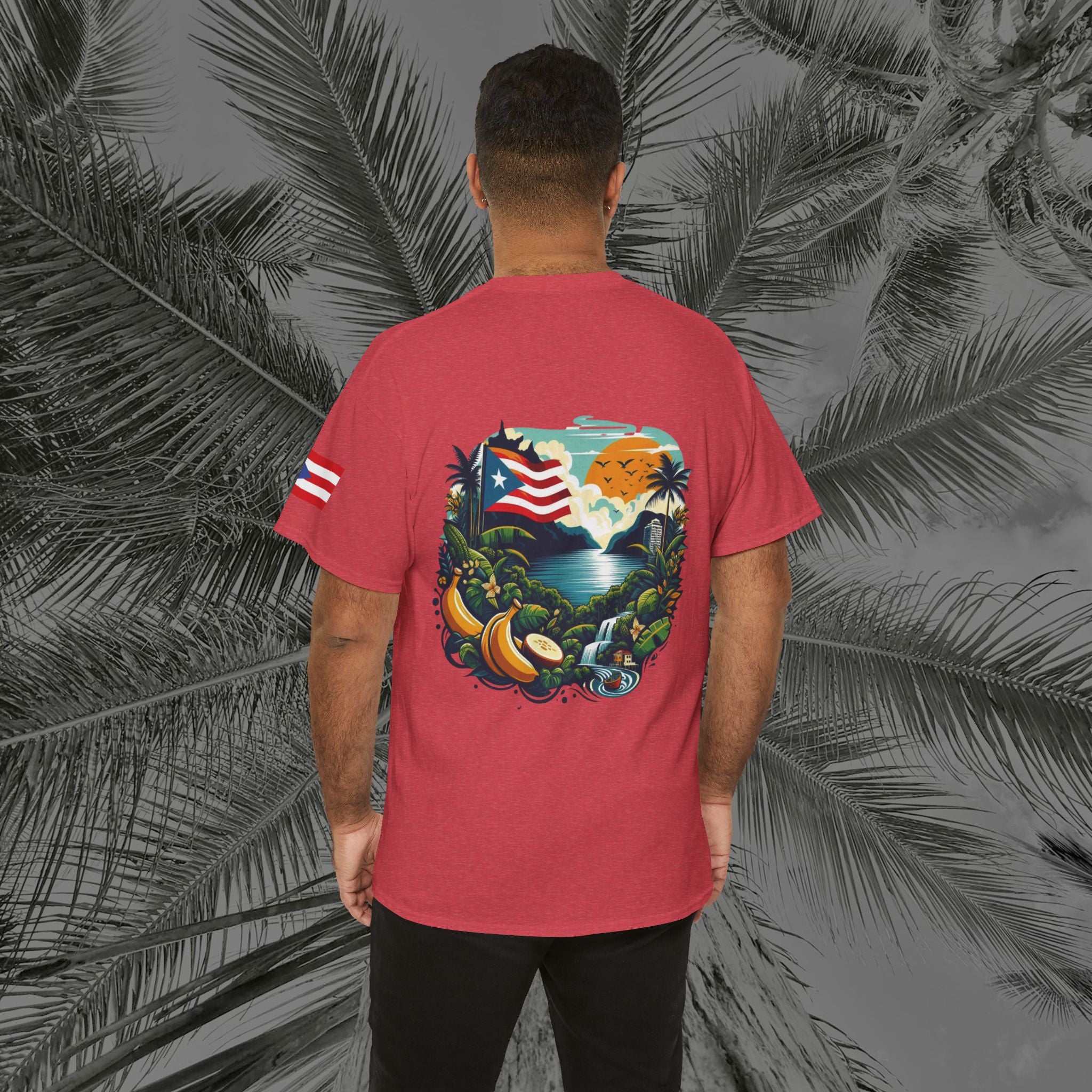 Borikén Sunrise - PR COLLECTION - (UNISEX) Heavy Cotton Tee - Aliento De Vida