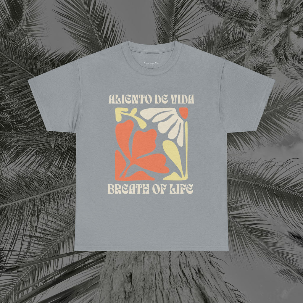 One Breath, Infinite Bloom - (UNISEX) Heavy Cotton T-Shirt - Aliento De Vida