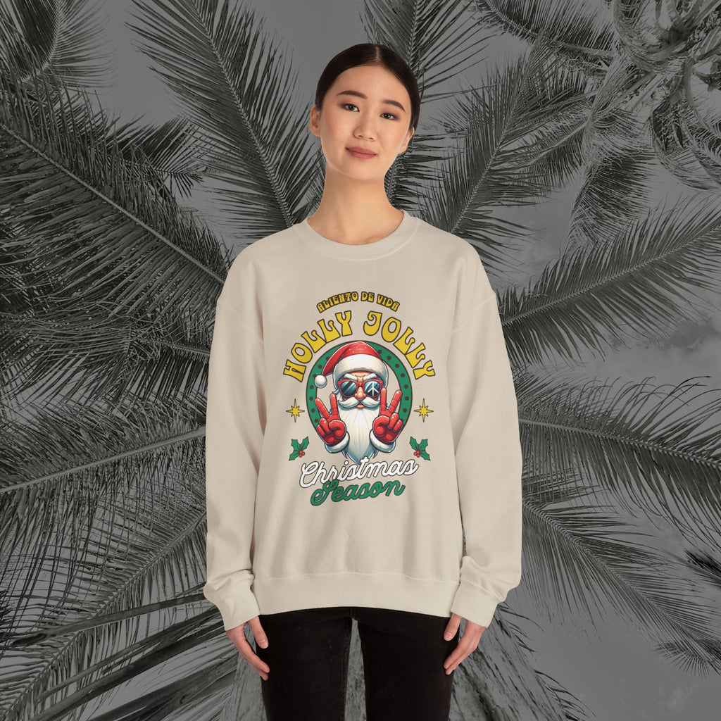 Peace Out, North Pole Edition - (UNSEX) Cozy Crewneck Sweatshirt – Aliento De Vida