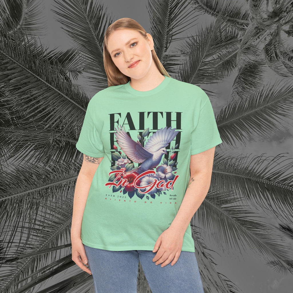 Wings of Grace - (UNISEX) Heavy Cotton Tee - Aliento De Vida