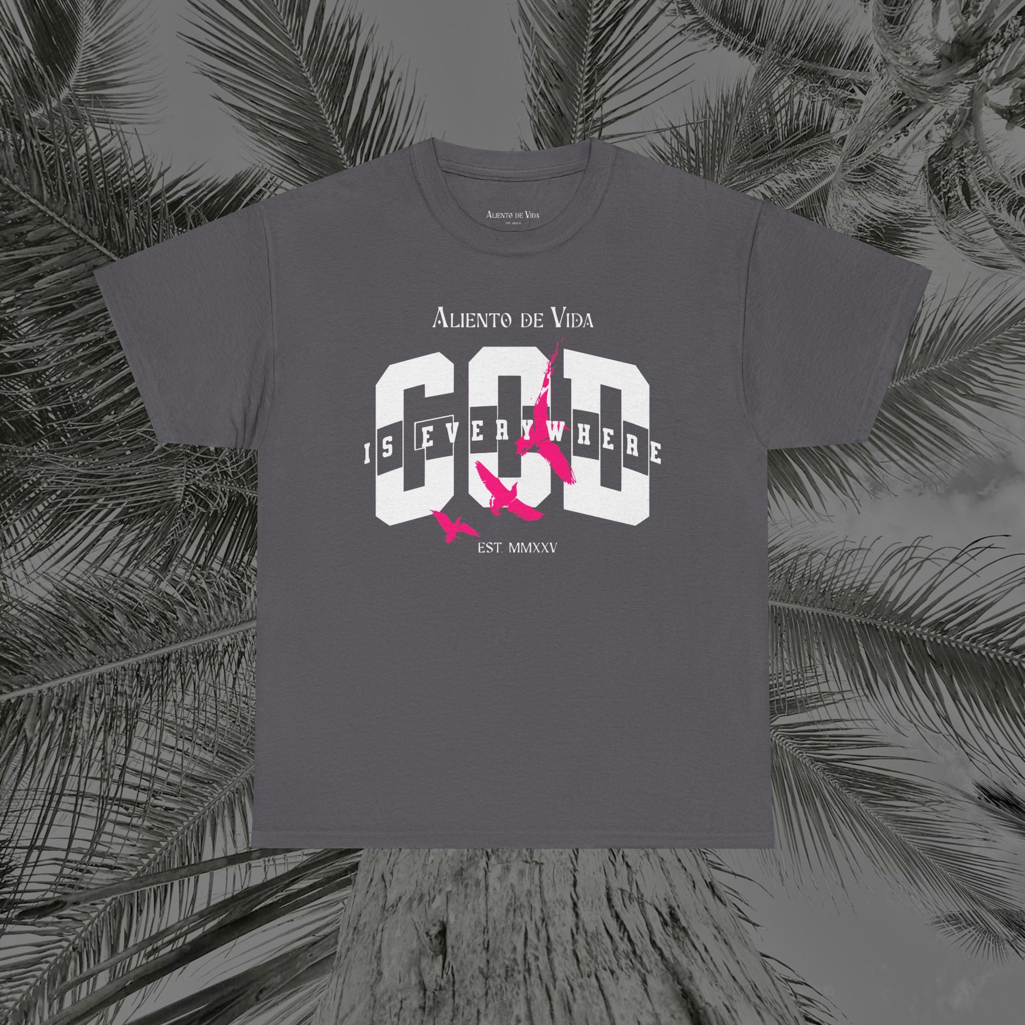 God Is Everywhere - (UNISEX) Heavy Cotton Tee - Aliento De Vida