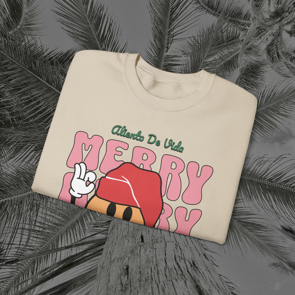 Happy Holidays - Cozy Crewneck Sweatshirt - Aliento De Vida