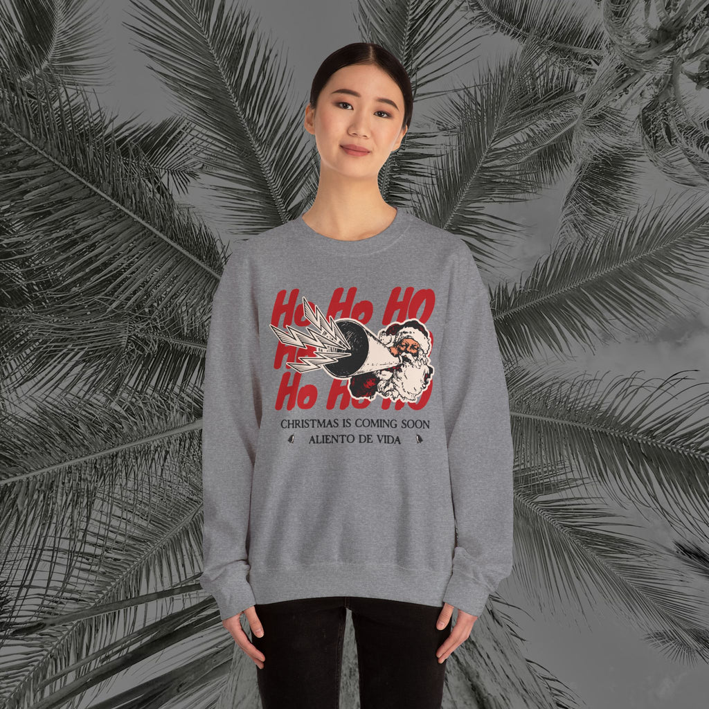 Ho Ho Ho’ Holiday Season - (UNISEX) Cozy Crewneck Sweatshirt - Aliento De Vida