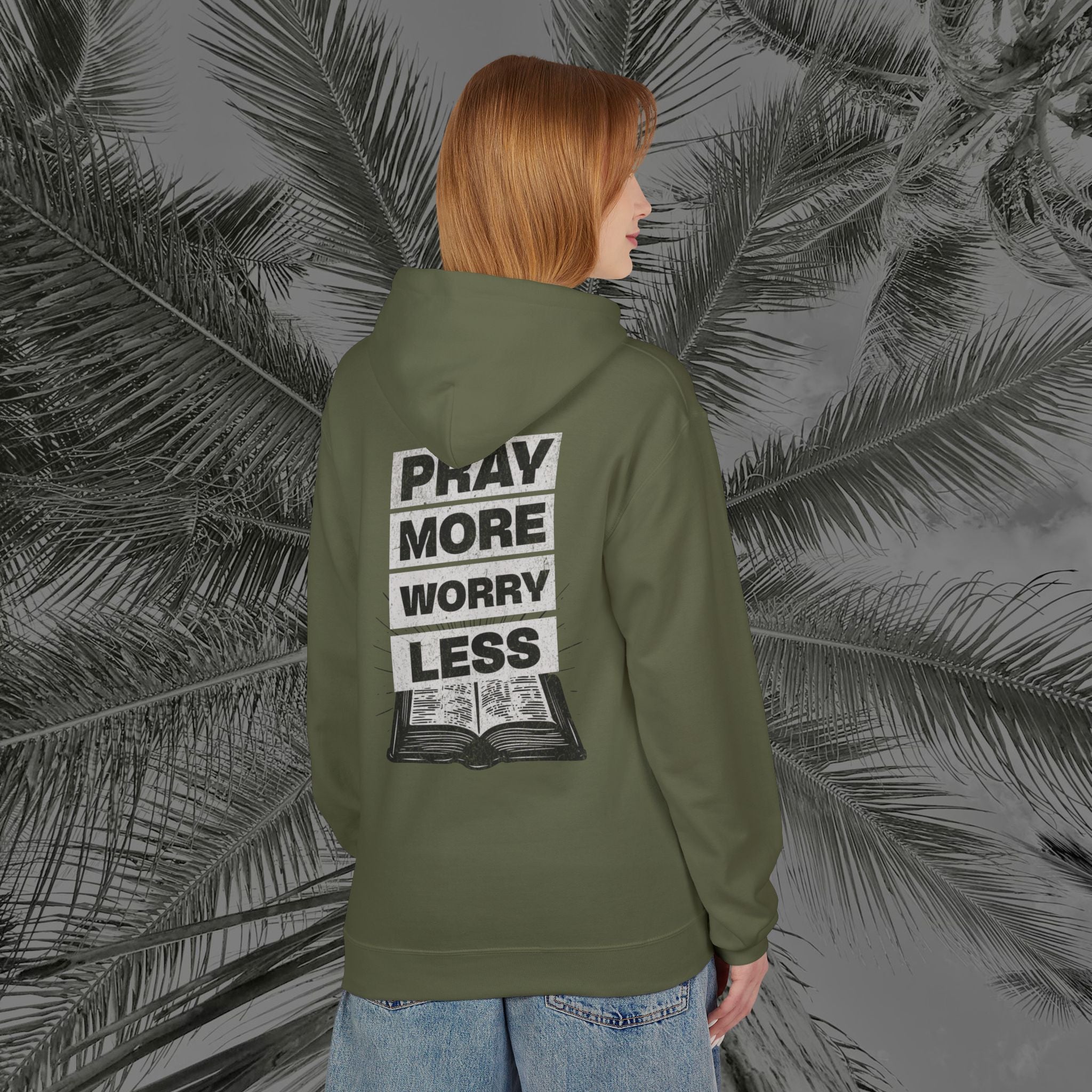 Peace Through Prayer - (UNISEX) Midweight Fleece Hoodie - Aliento De Vida