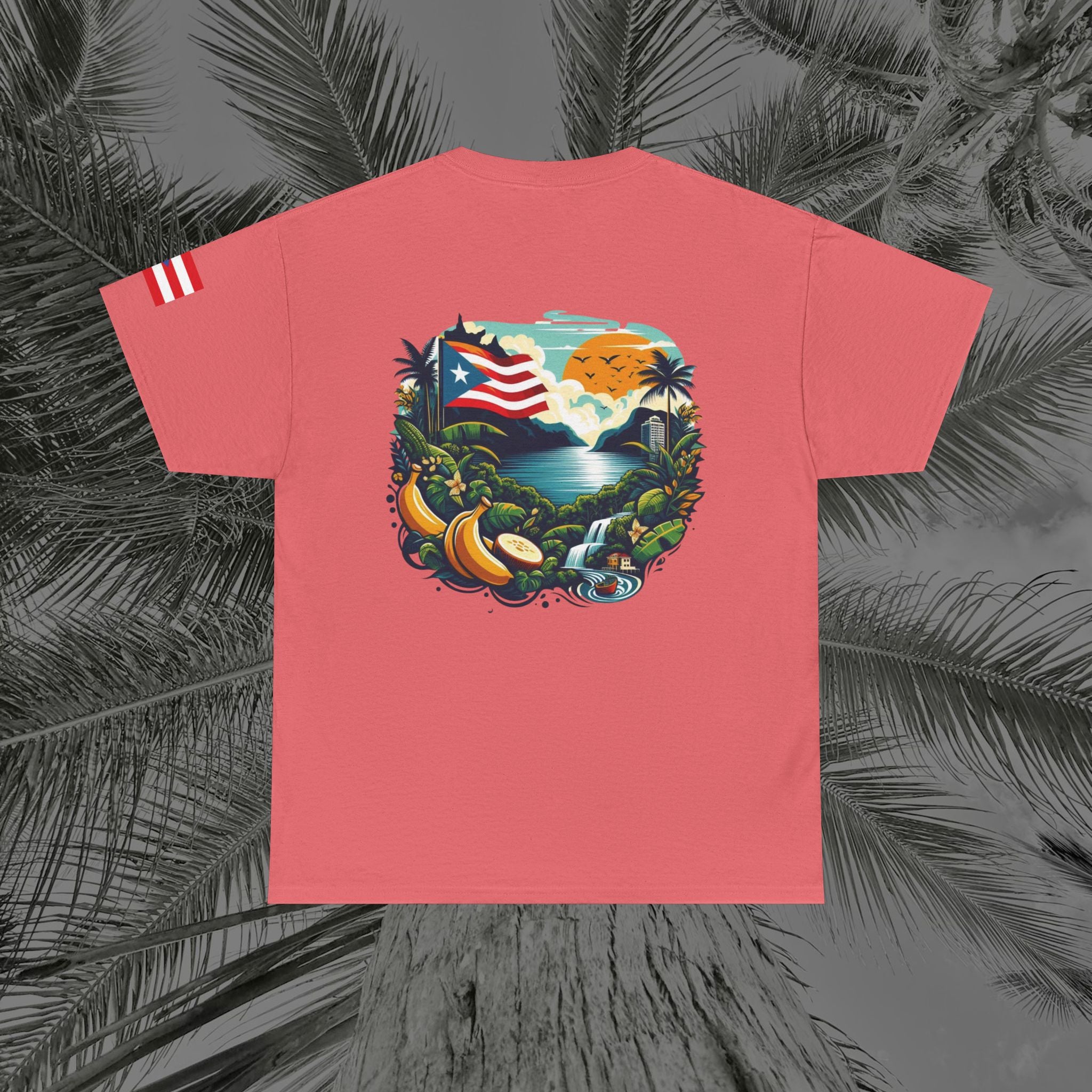 Borikén Sunrise - PR COLLECTION - (UNISEX) Heavy Cotton Tee - Aliento De Vida