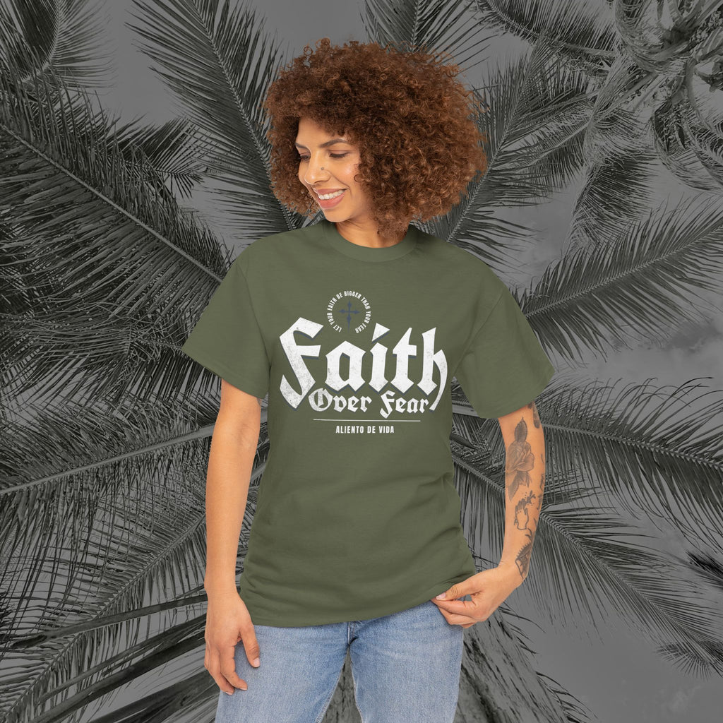Faith Over Fear - (UNISEX) Heavy Cotton Tee - Aliento De Vida