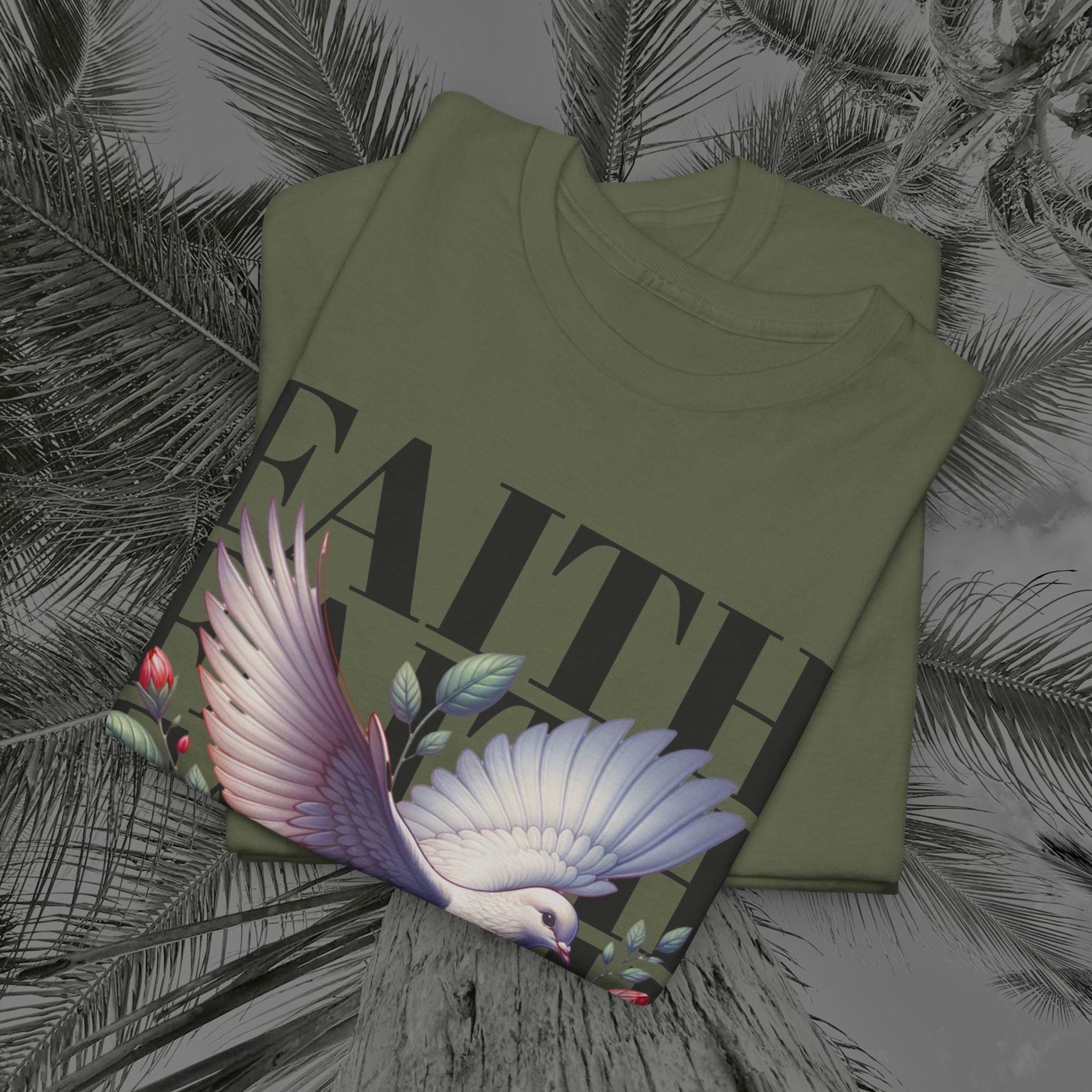 Wings of Grace - (UNISEX) Heavy Cotton Tee - Aliento De Vida
