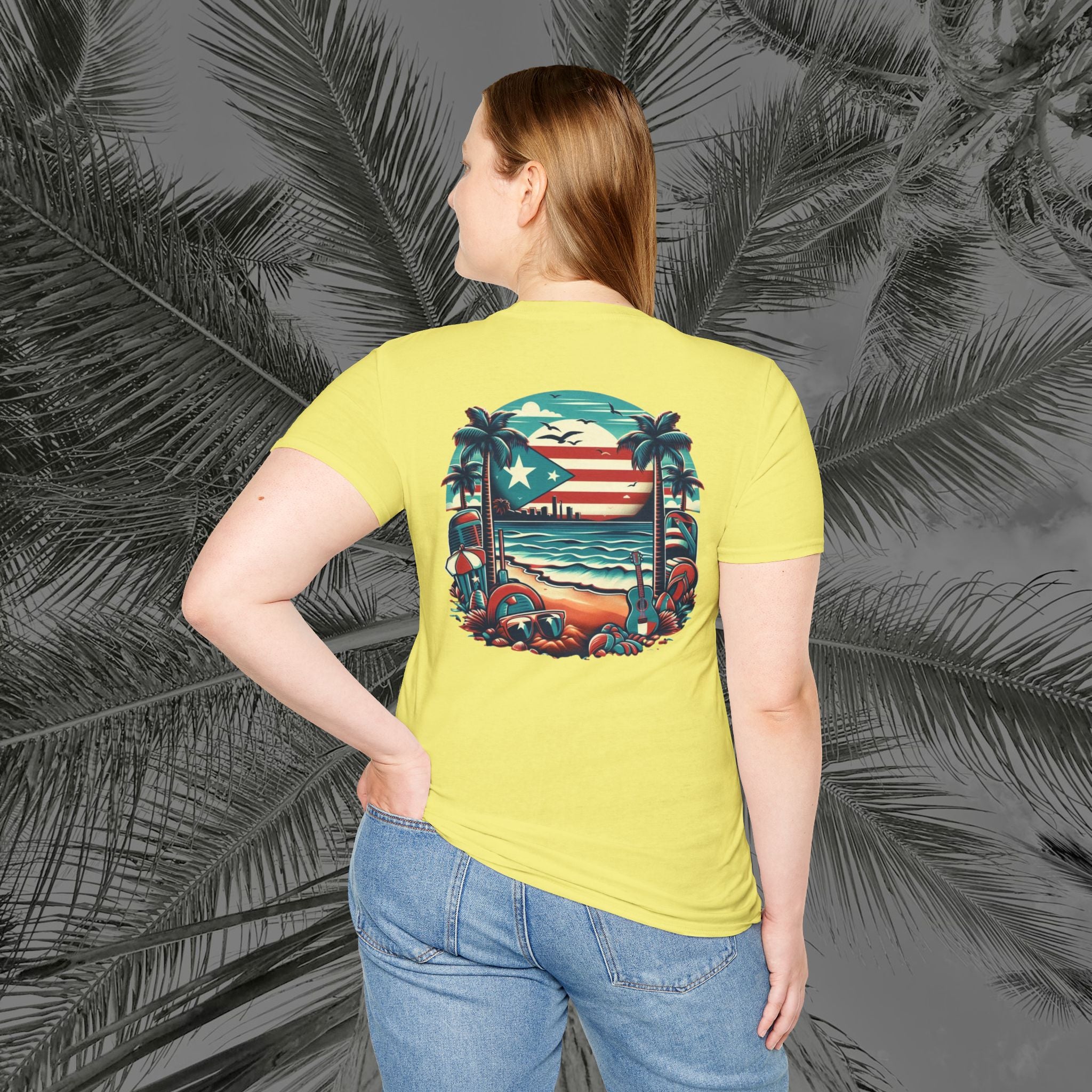 A Slice of Paradise - PR COLLECTION - (UNISEX) Soft style T-Shirt - Aliento De Vida