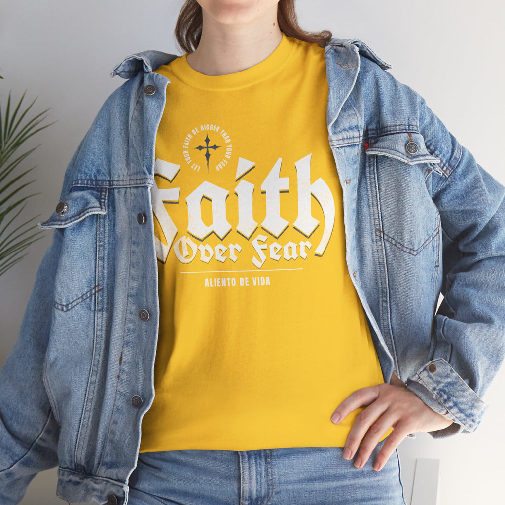 Faith Over Fear - (UNISEX) Heavy Cotton Tee - Aliento De Vida