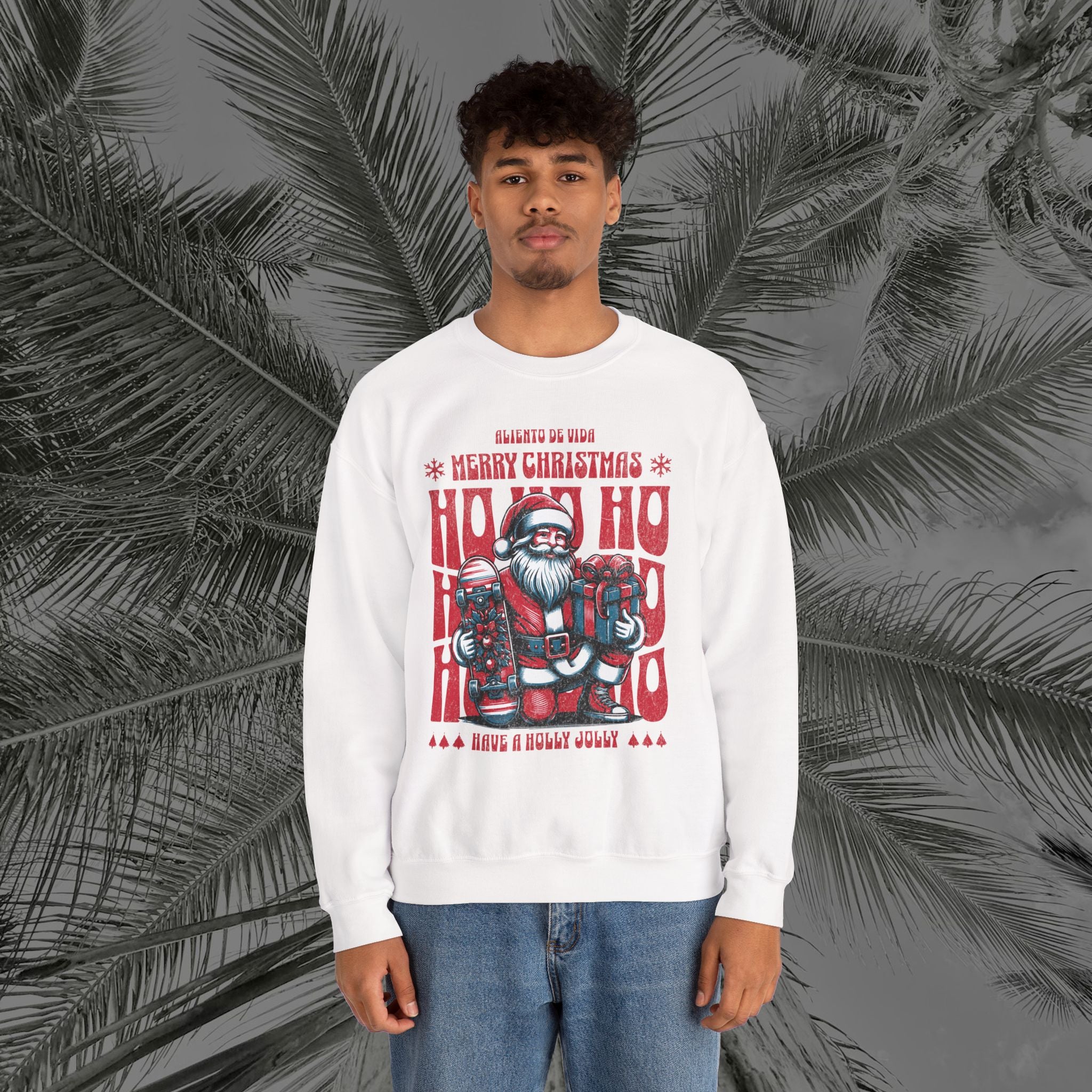 Naughty by Nature, Santa by Choice - (UNISEX) Cozy Crewneck Sweatshirt - Aliento De Vida