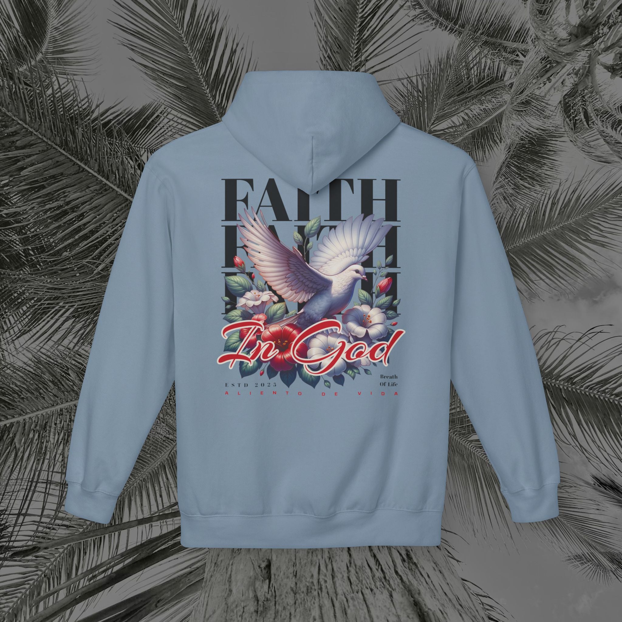 Wings of Grace - (UNISEX) Midweight Fleece Hoodie- Aliento De Vida