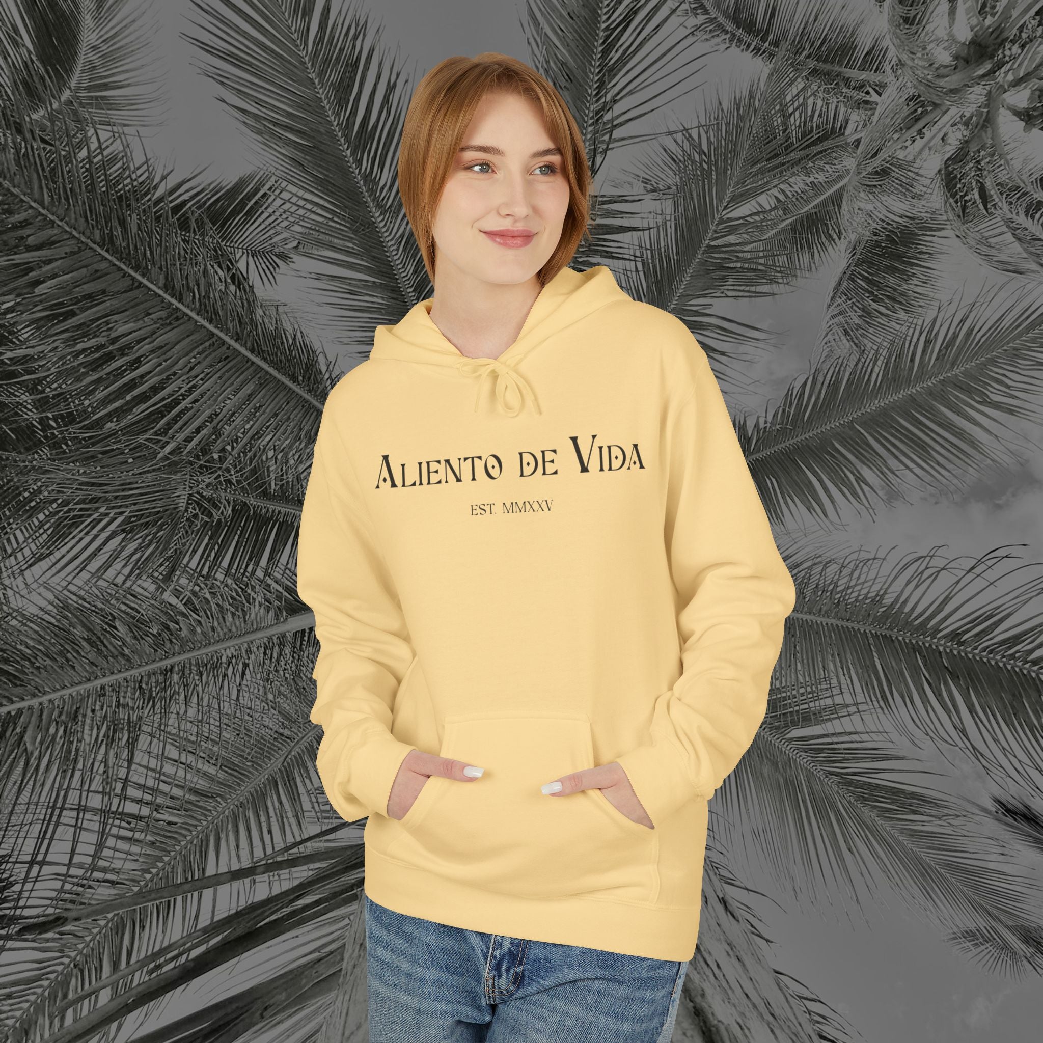 Wings of Grace - (UNISEX) Midweight Fleece Hoodie- Aliento De Vida