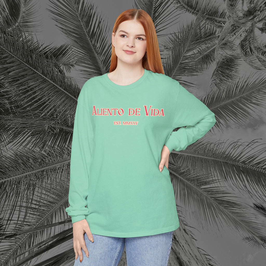 Breath Of Paradise - (UNISEX) Long Sleeve Shirt - Back Design - Aliento De Vida