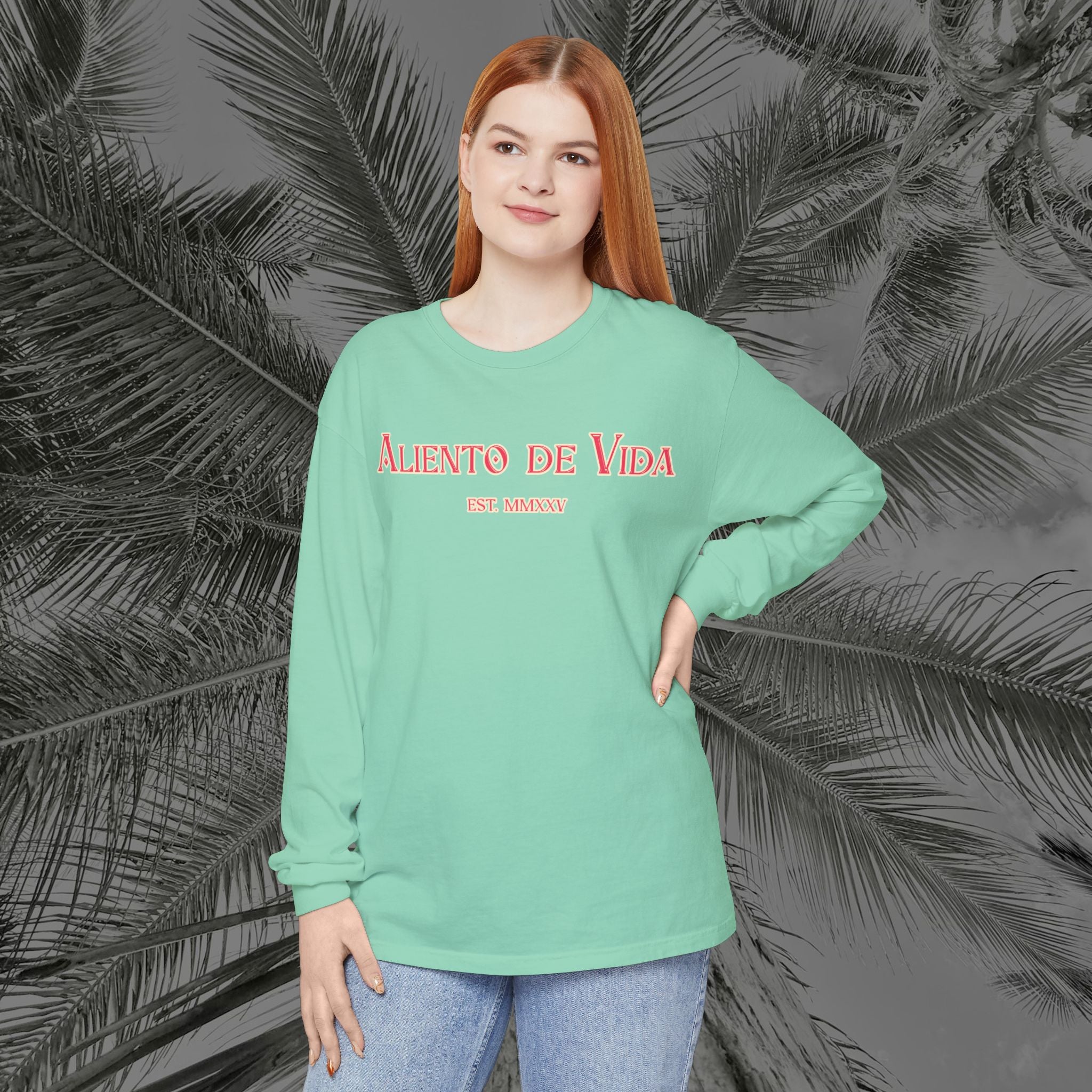 Breath Of Paradise - (UNISEX) Long Sleeve Shirt - Back Design - Aliento De Vida