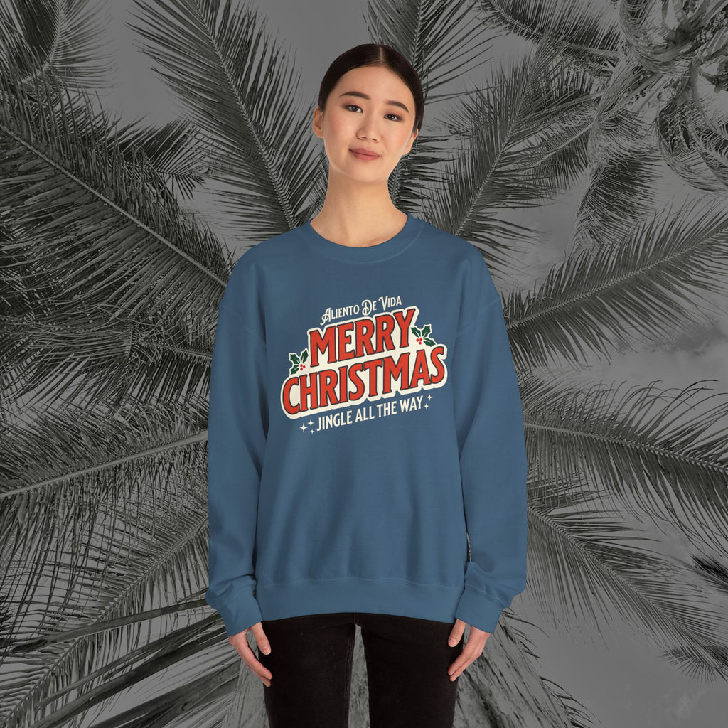 Merry Christmas - (UNISEX) Cozy Crewneck Sweatshirt - Aliento De Vida