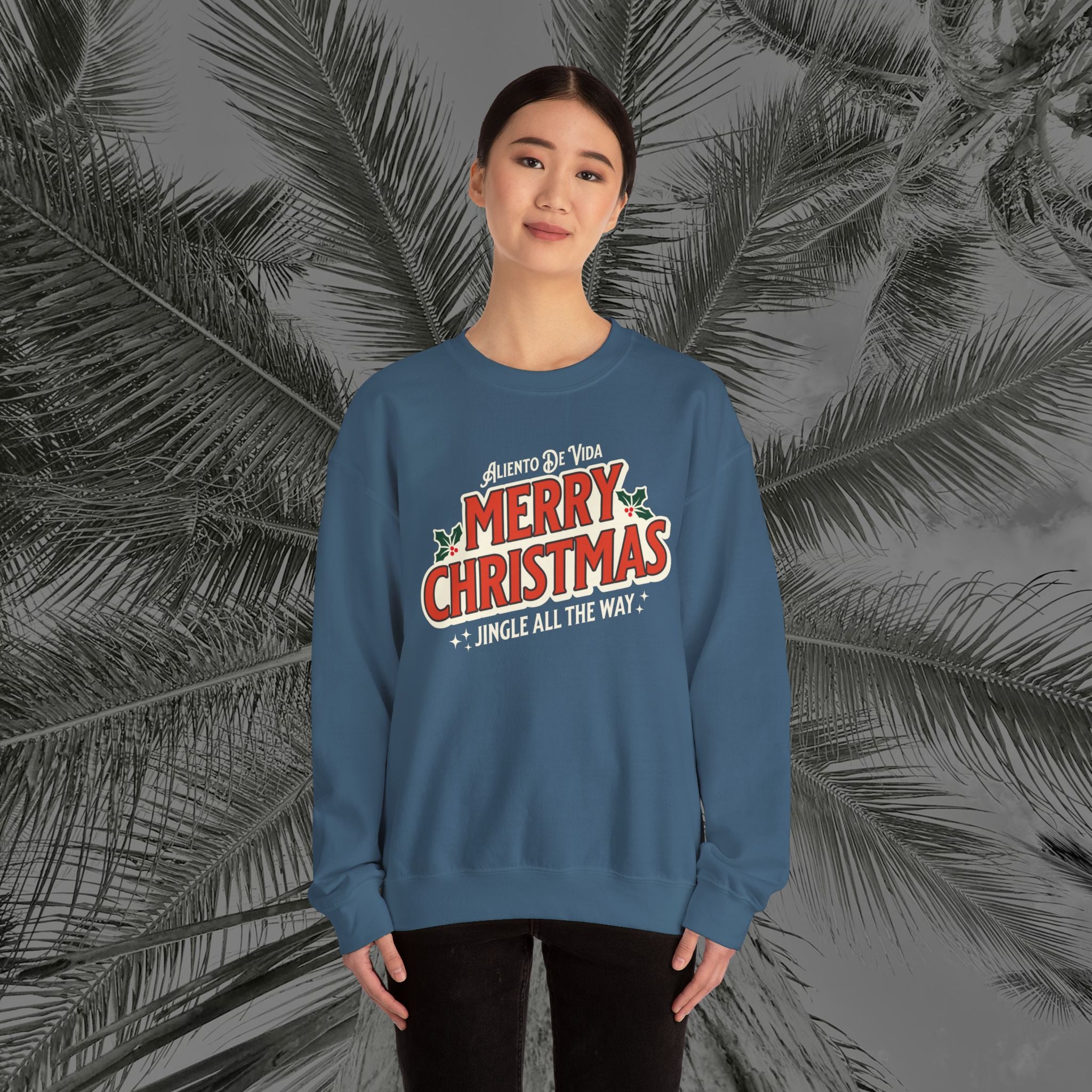 Merry Christmas - (UNISEX) Cozy Crewneck Sweatshirt - Aliento De Vida