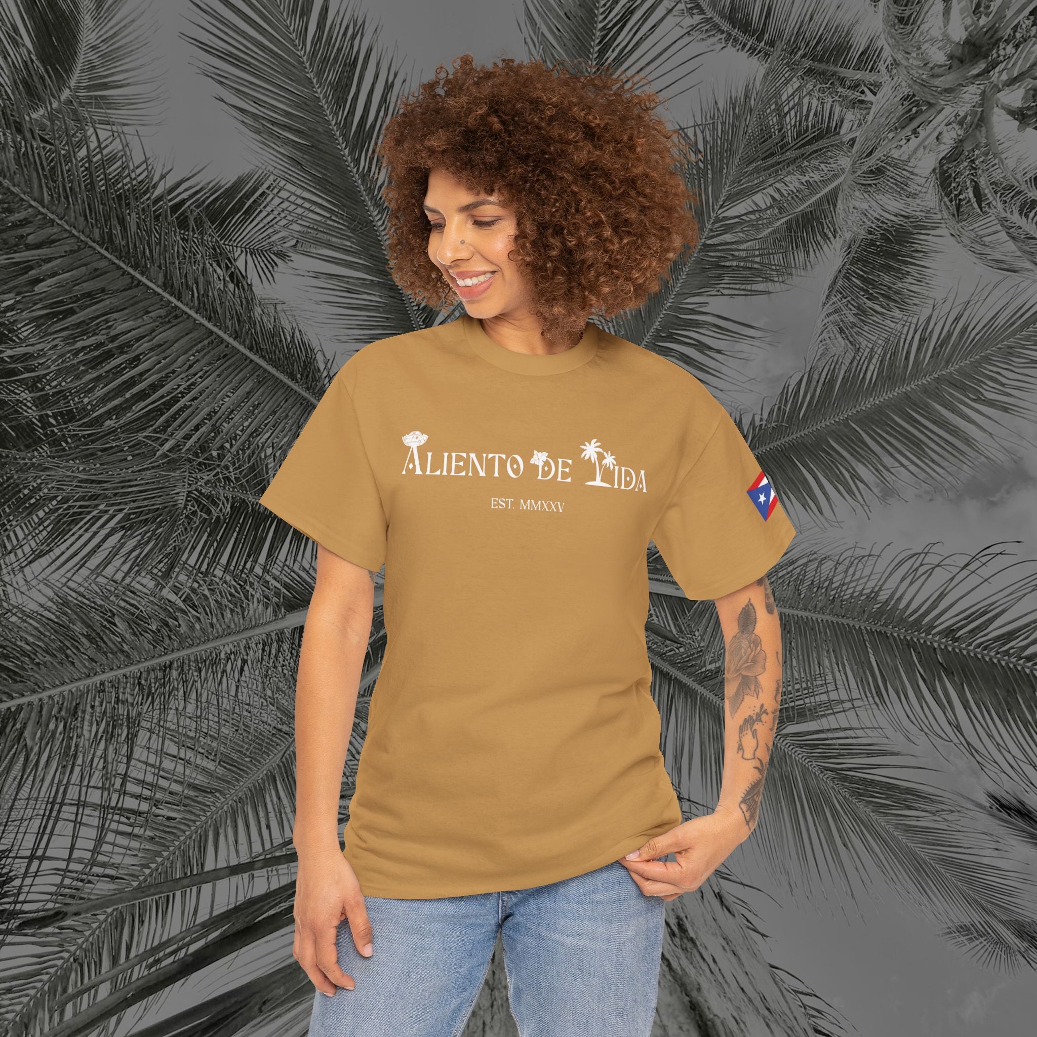 Crack Open A Unique Medalla - PR COLLECTION - (UNISEX) Heavy Cotton Tee - Aliento De Vida