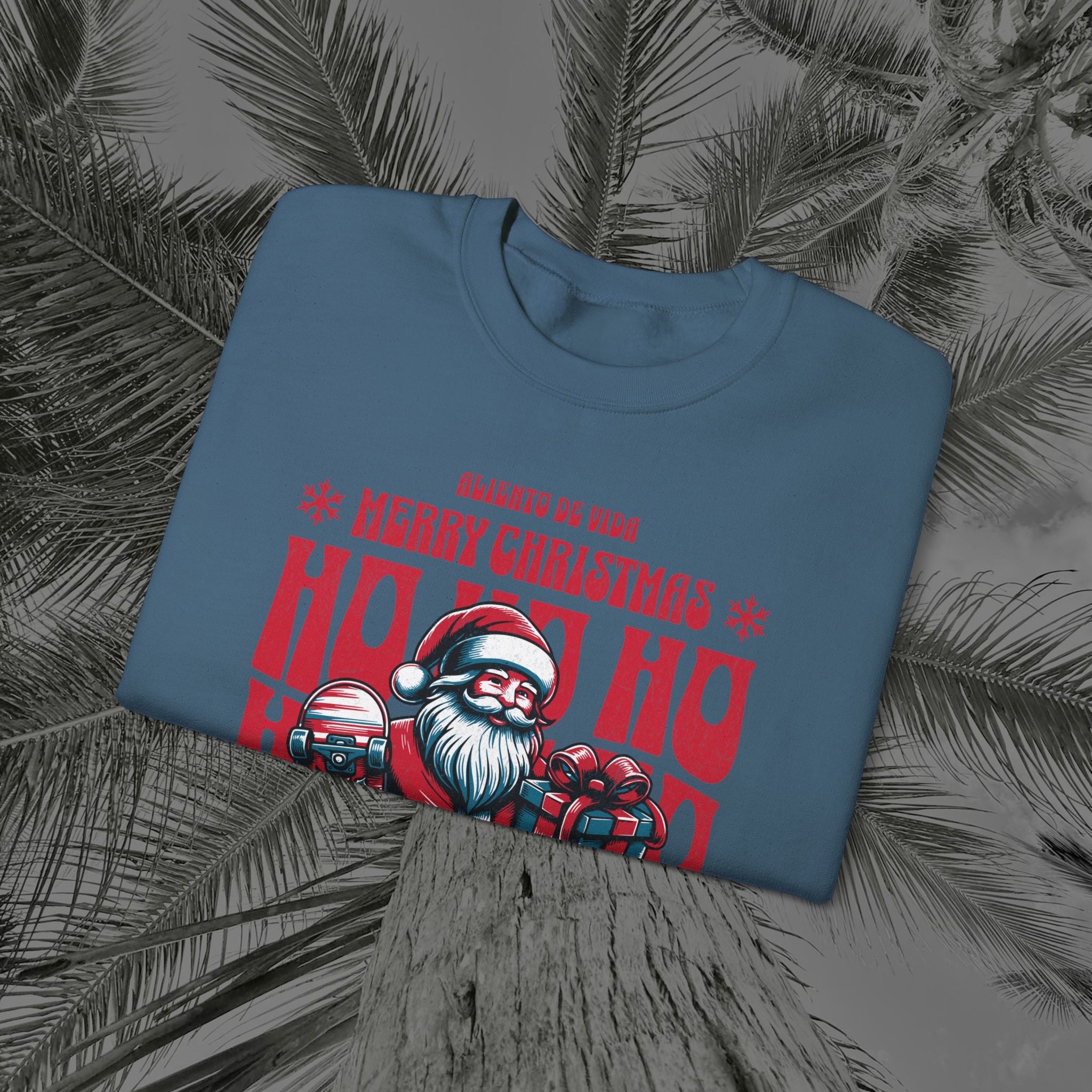 Naughty by Nature, Santa by Choice - (UNISEX) Cozy Crewneck Sweatshirt - Aliento De Vida