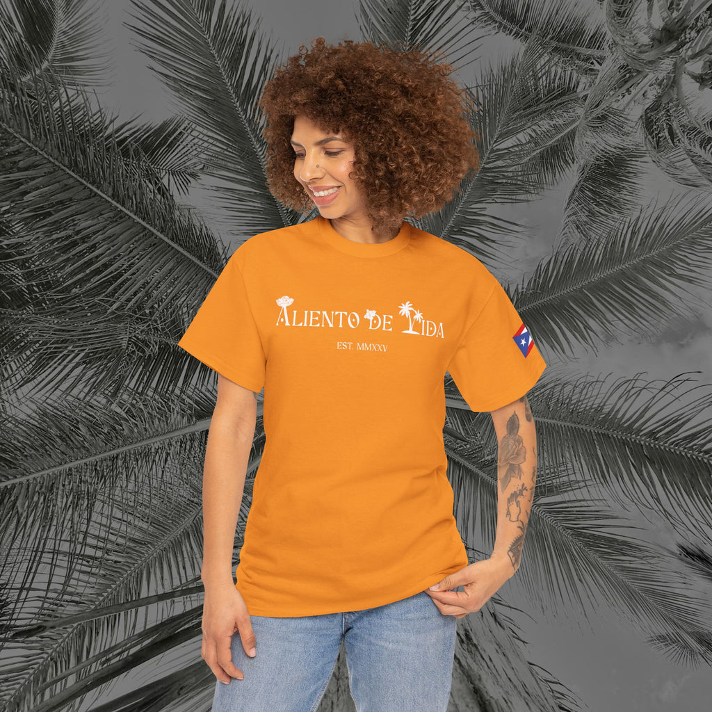 Crack Open A Unique Medalla - PR COLLECTION - (UNISEX) Heavy Cotton Tee - Aliento De Vida