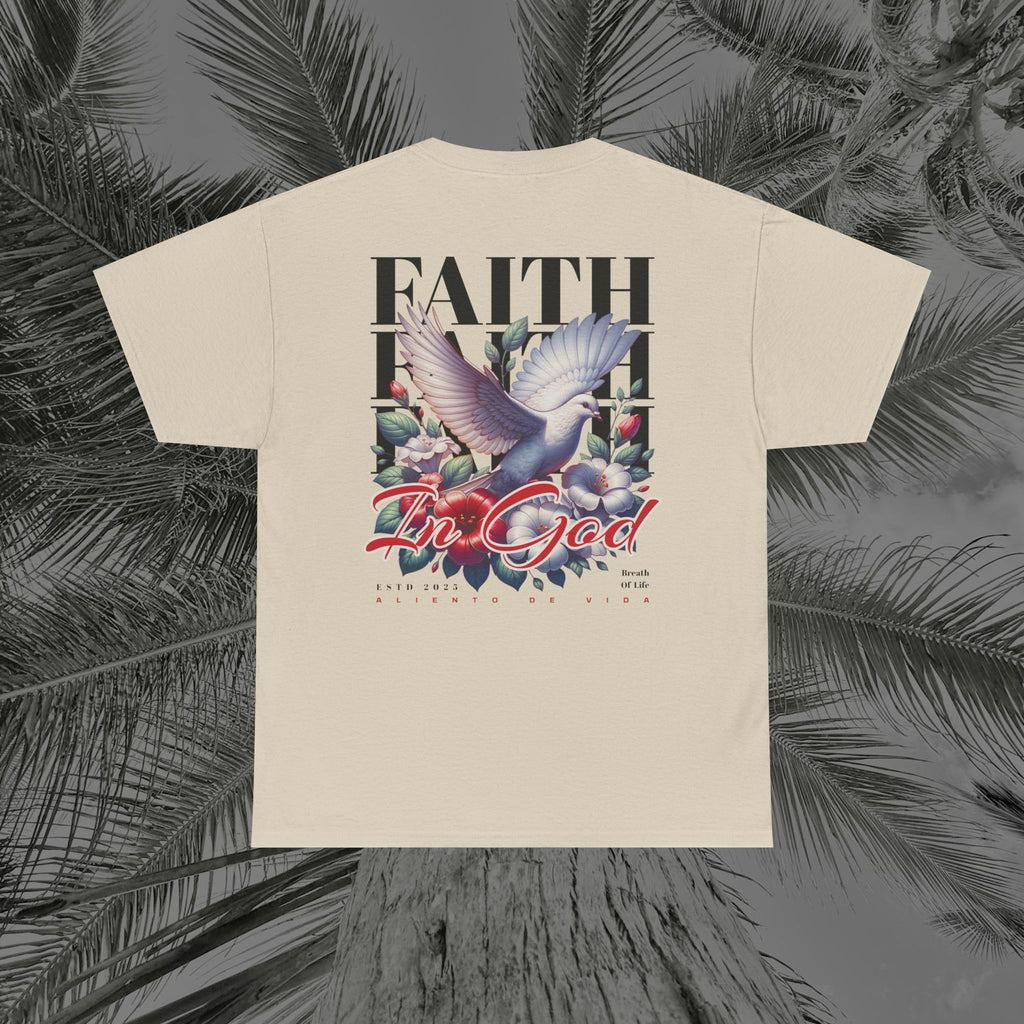Wings of Grace - Back Design - Heavy Cotton Tee - Aliento De Vida