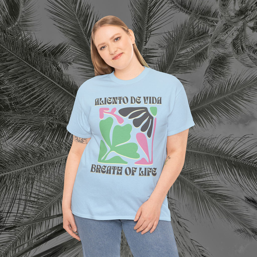 One Breath, Infinite Bloom #2 - (UNISEX) Heavy Cotton T-Shirt - Aliento De Vida