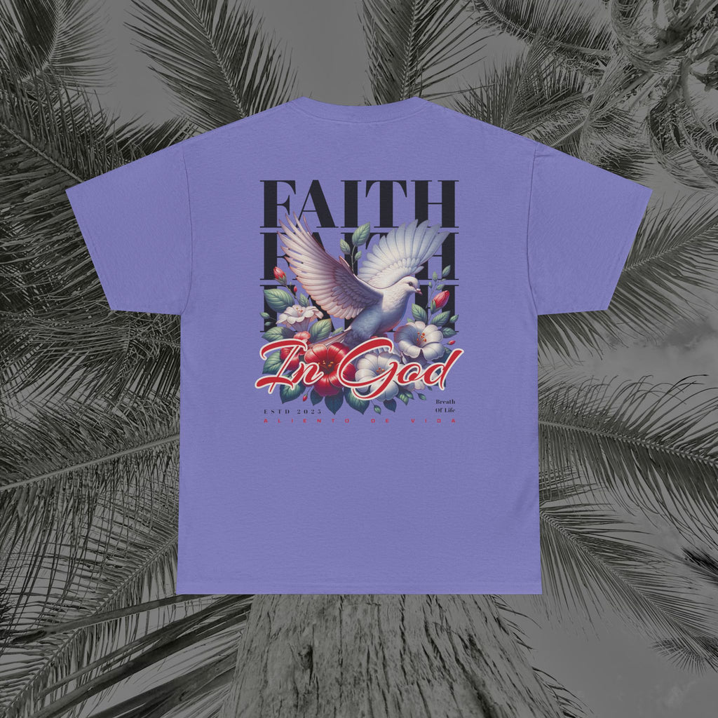 Wings of Grace - Back Design - Heavy Cotton Tee - Aliento De Vida