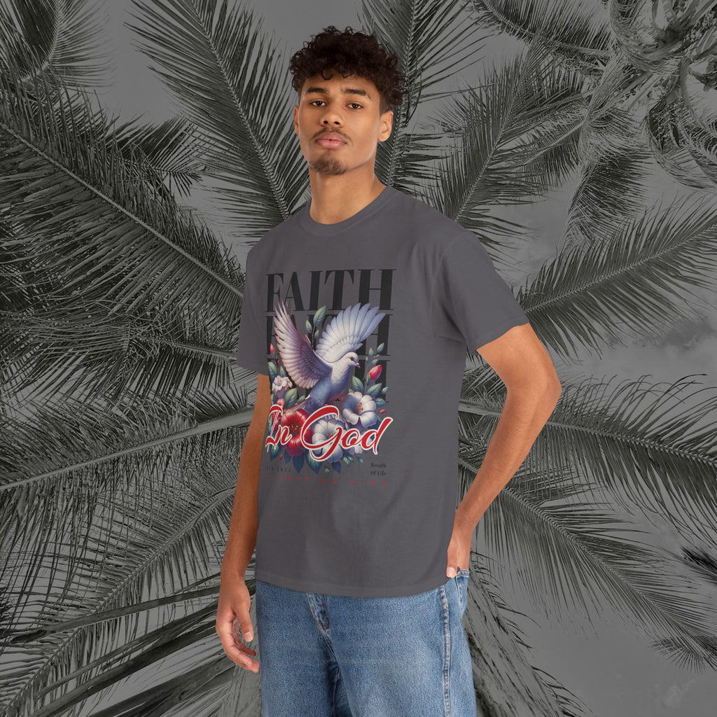 Wings of Grace - (UNISEX) Heavy Cotton Tee - Aliento De Vida