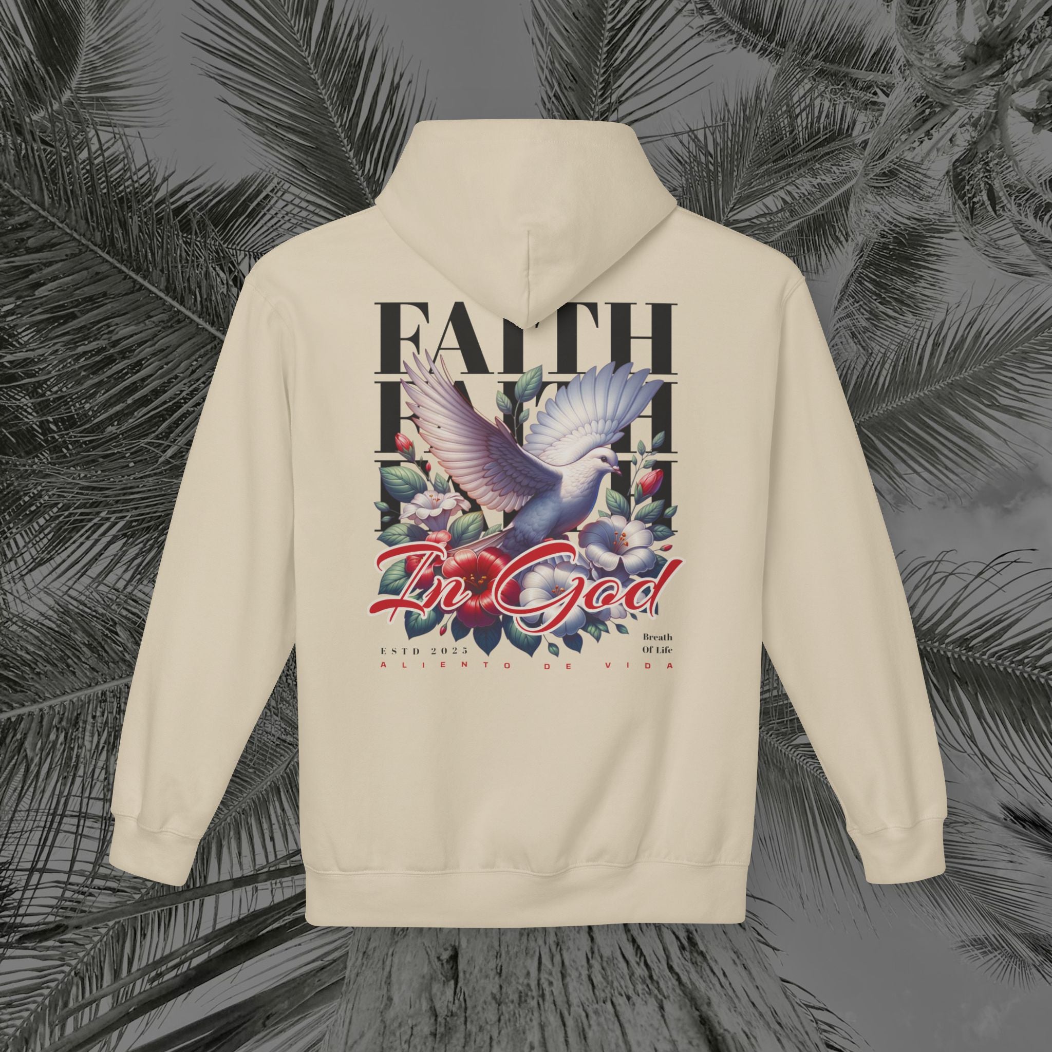 Wings of Grace - (UNISEX) Midweight Fleece Hoodie- Aliento De Vida