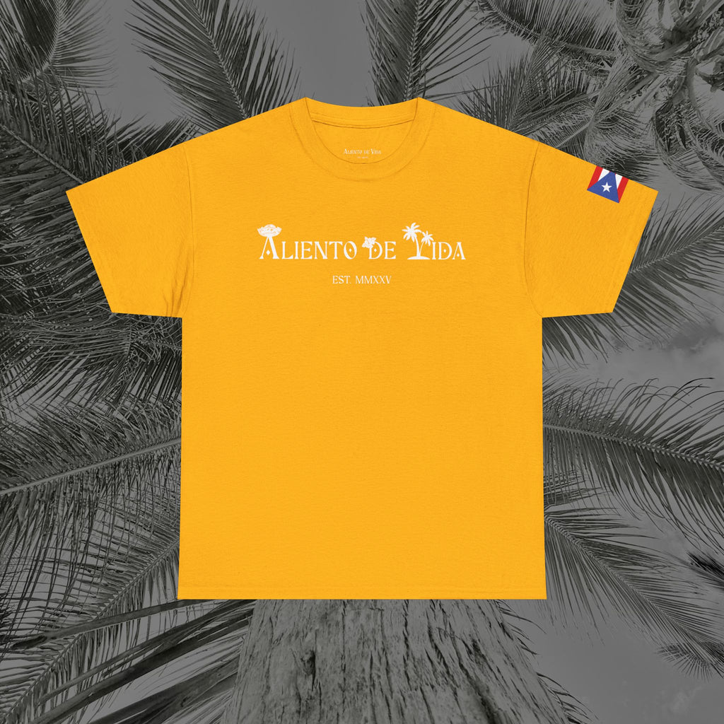Crack Open A Unique Medalla - PR COLLECTION - (UNISEX) Heavy Cotton Tee - Aliento De Vida