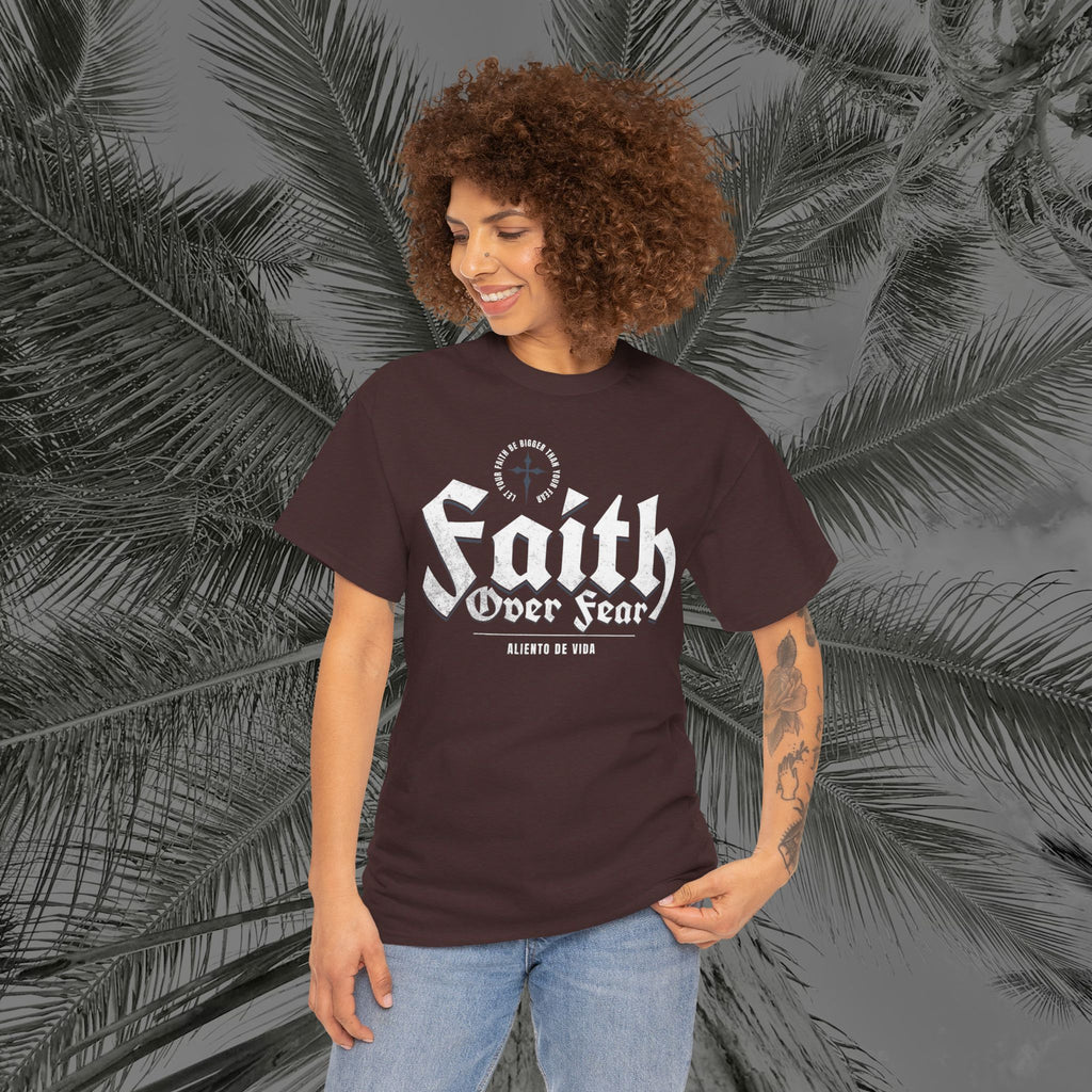 Faith Over Fear - (UNISEX) Heavy Cotton Tee - Aliento De Vida