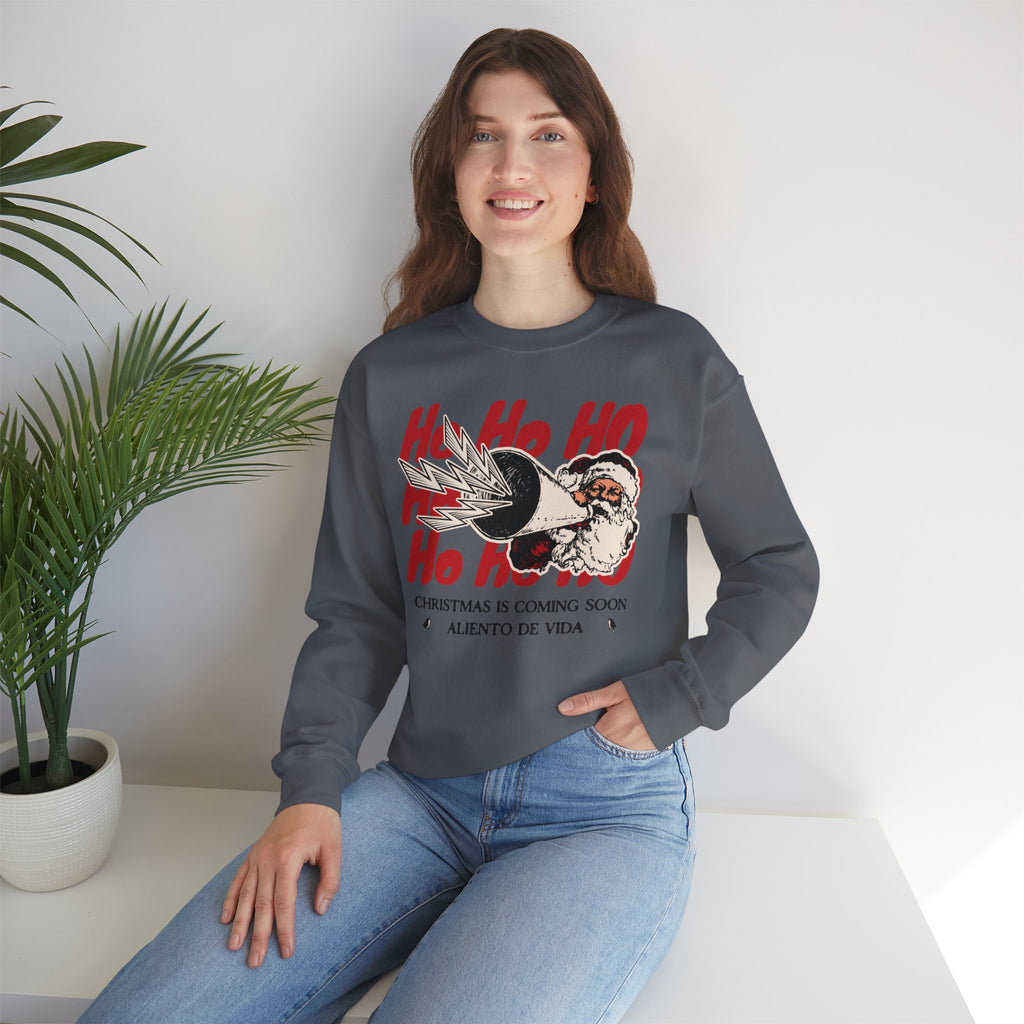 Ho Ho Ho’ Holiday Season - (UNISEX) Cozy Crewneck Sweatshirt - Aliento De Vida