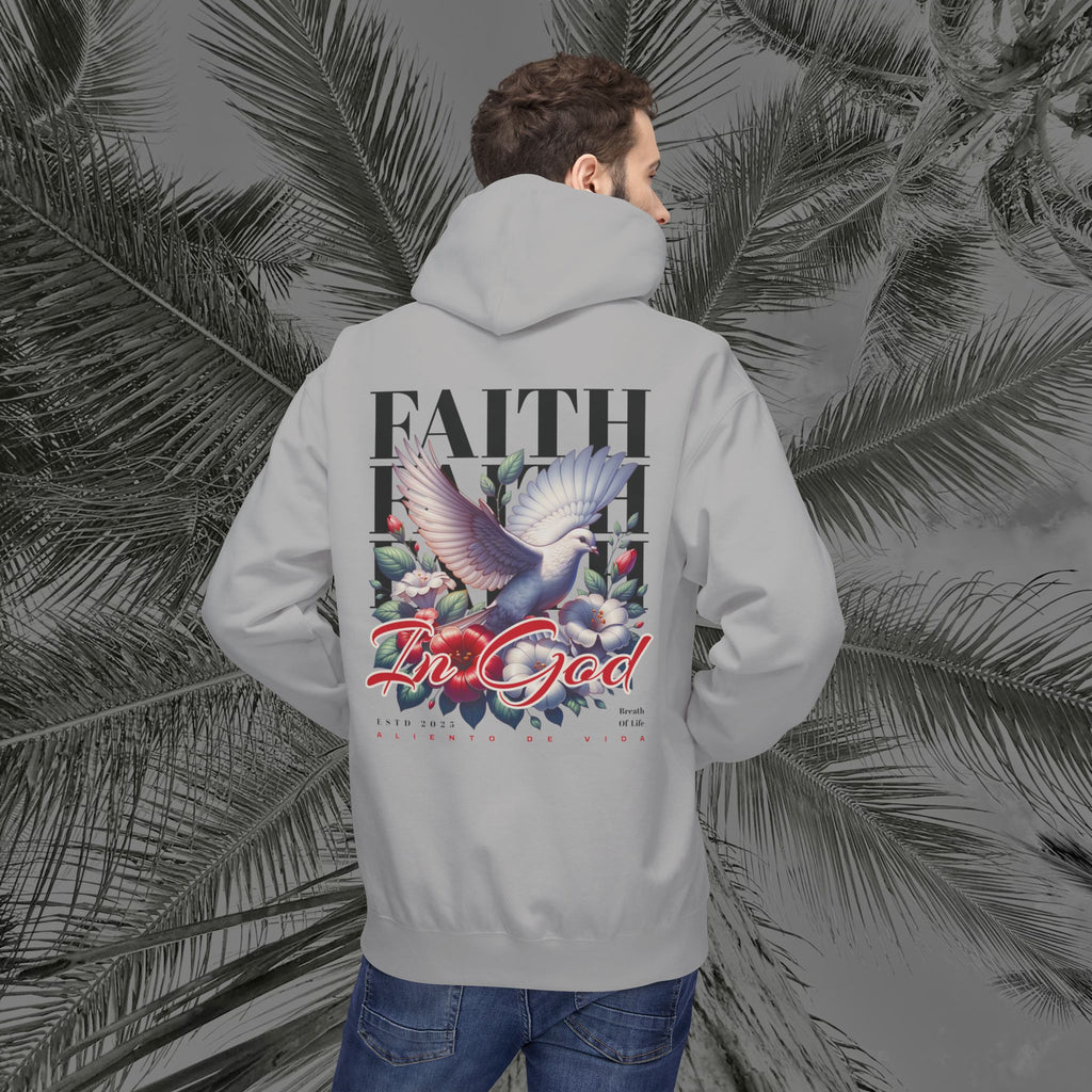 Wings of Grace - (UNISEX) Midweight Fleece Hoodie- Aliento De Vida