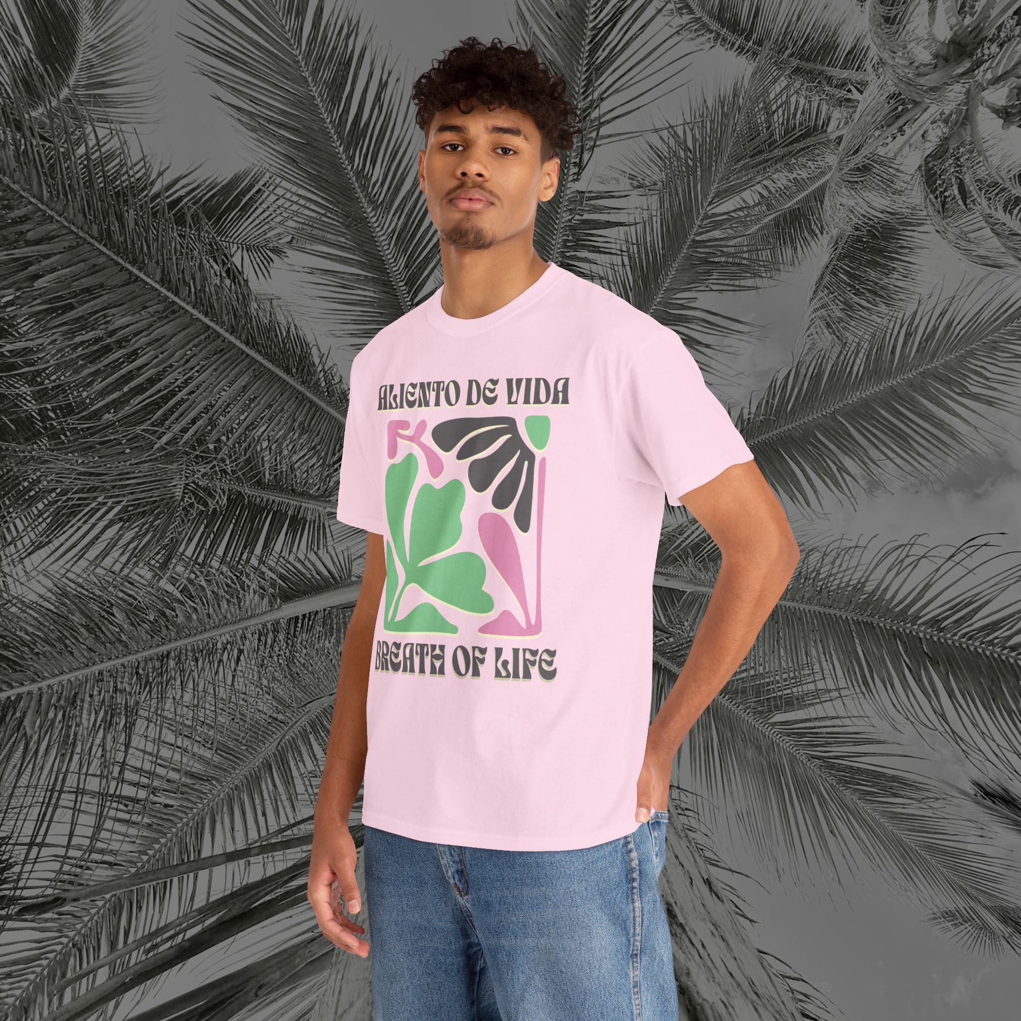 One Breath, Infinite Bloom #2 - (UNISEX) Heavy Cotton T-Shirt - Aliento De Vida