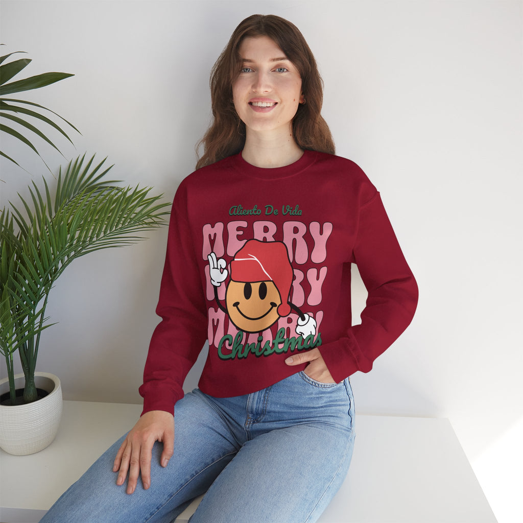 Happy Holidays - Cozy Crewneck Sweatshirt - Aliento De Vida