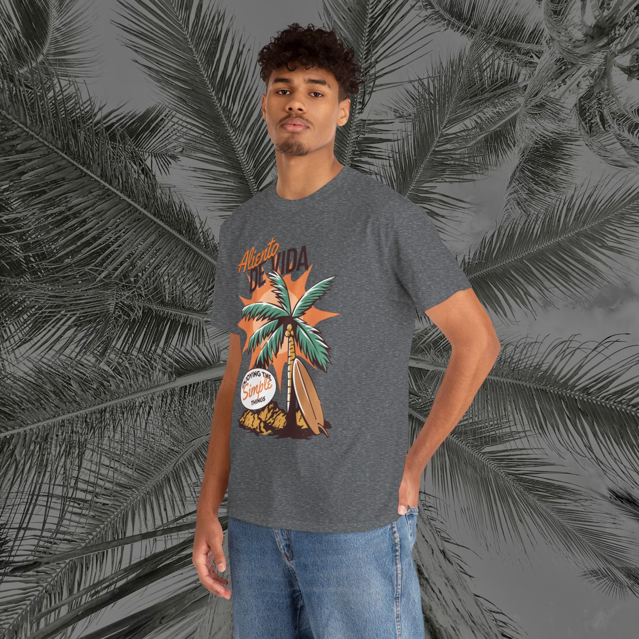 Pure Palm - (UNISEX) Heavy Cotton Tee - Aliento De Vida