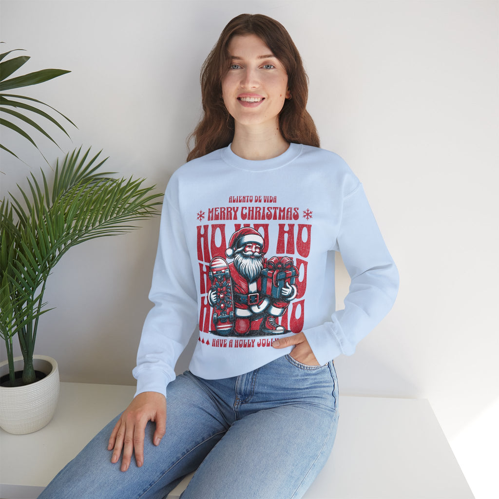 Naughty by Nature, Santa by Choice - (UNISEX) Cozy Crewneck Sweatshirt - Aliento De Vida