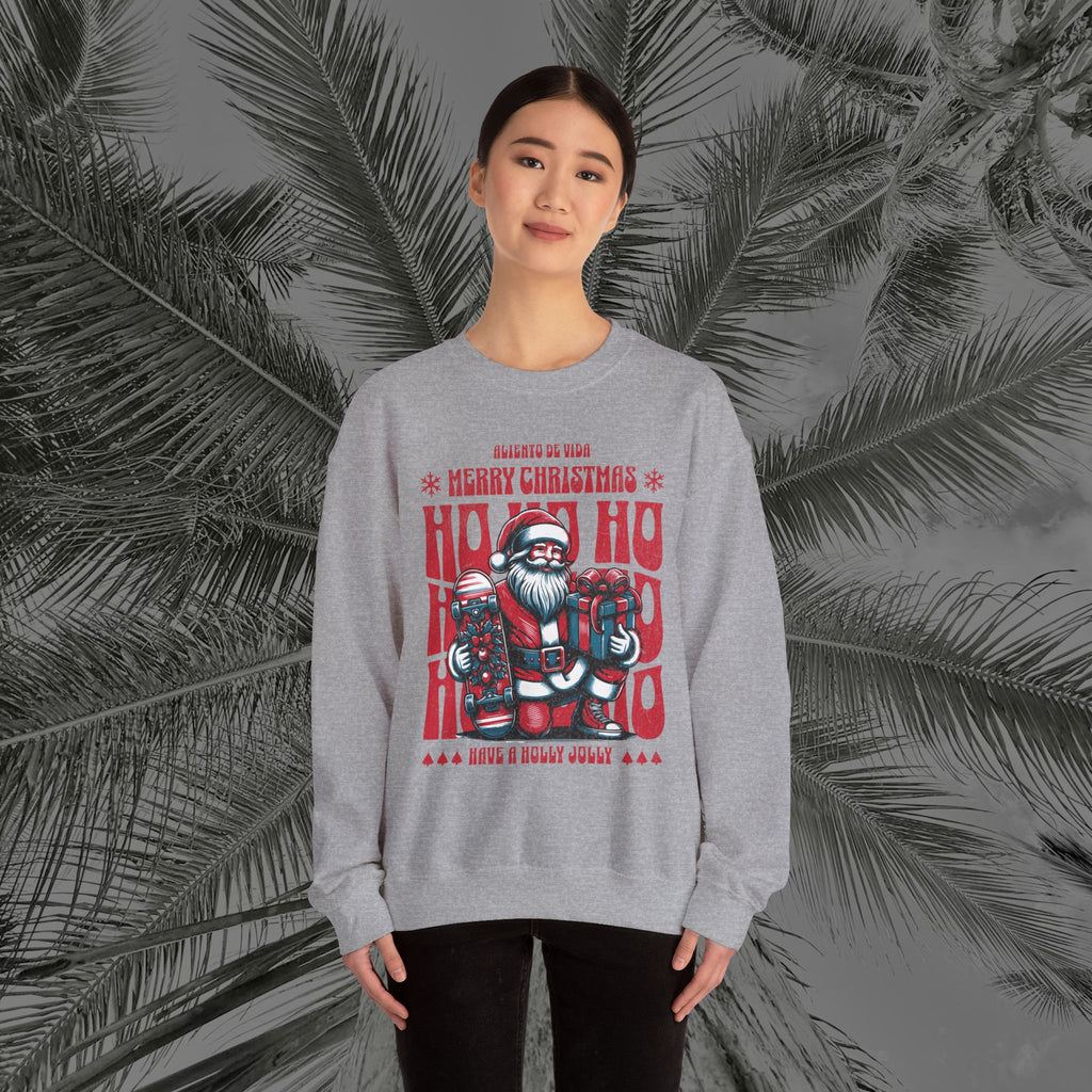 Naughty by Nature, Santa by Choice - (UNISEX) Cozy Crewneck Sweatshirt - Aliento De Vida