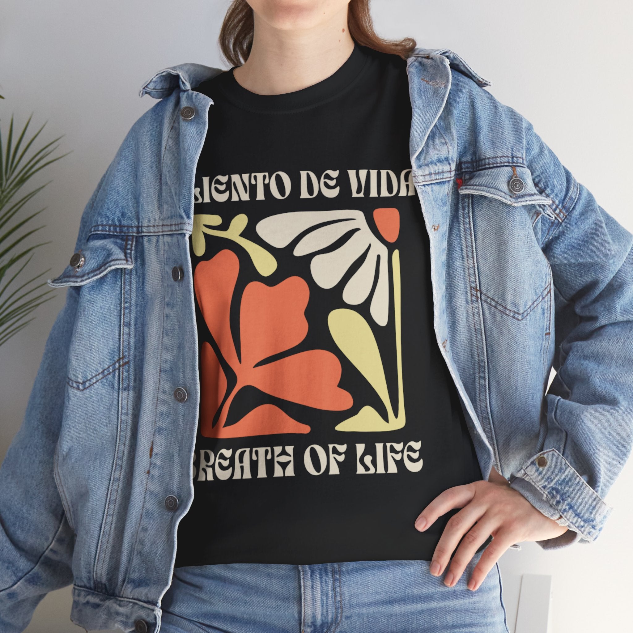 One Breath, Infinite Bloom - (UNISEX) Heavy Cotton T-Shirt - Aliento De Vida