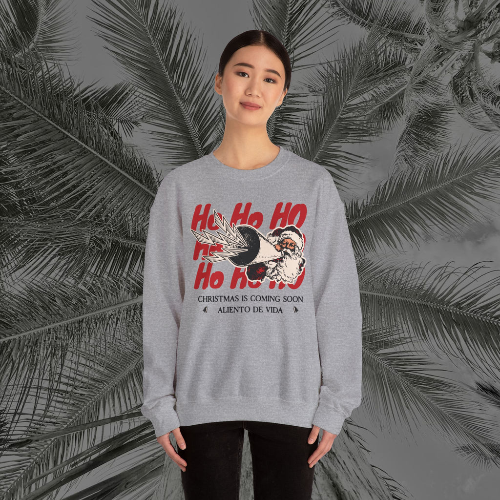 Ho Ho Ho’ Holiday Season - (UNISEX) Cozy Crewneck Sweatshirt - Aliento De Vida