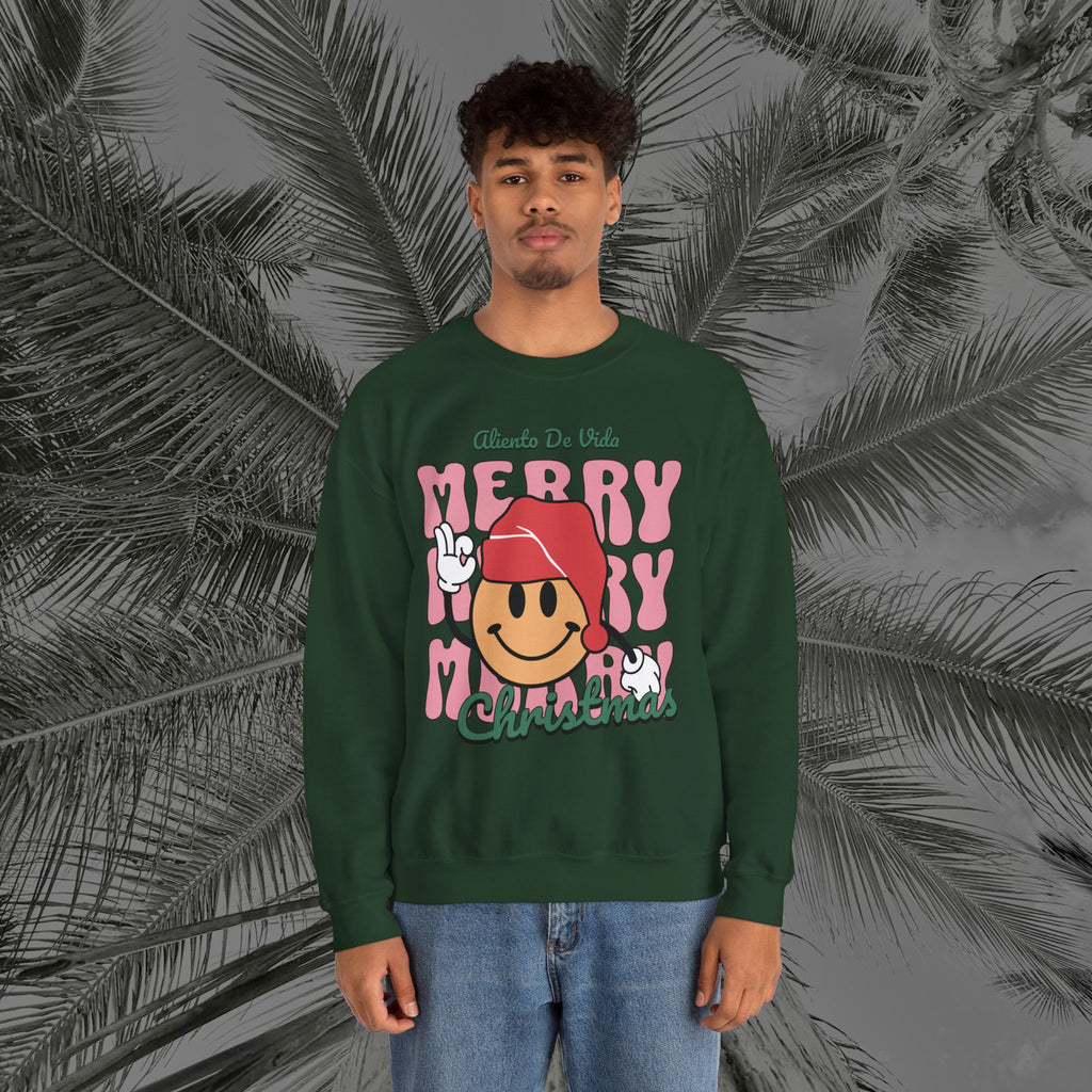 Happy Holidays - Cozy Crewneck Sweatshirt - Aliento De Vida