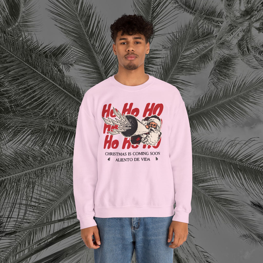 Ho Ho Ho’ Holiday Season - (UNISEX) Cozy Crewneck Sweatshirt - Aliento De Vida